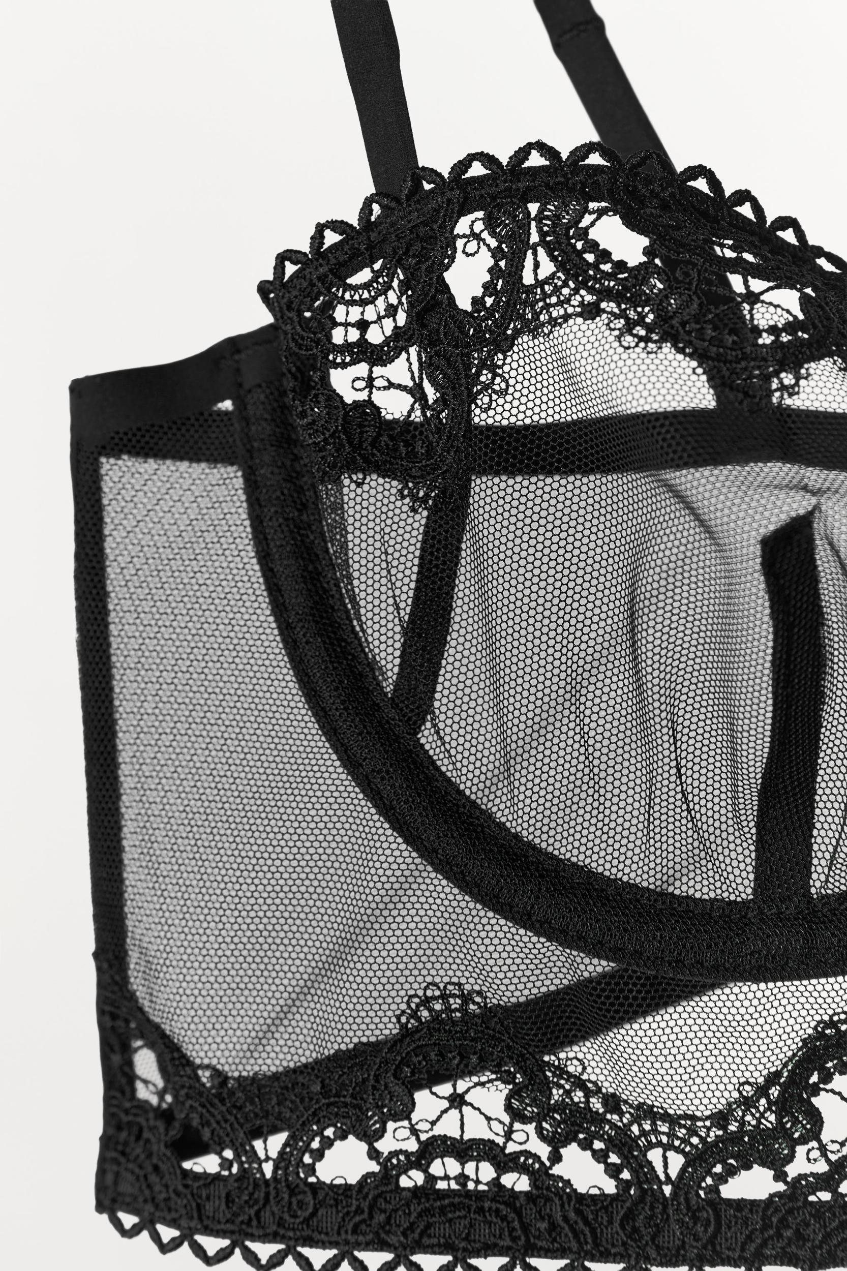 MESH UNDERWIRE LACE BRA Product Image