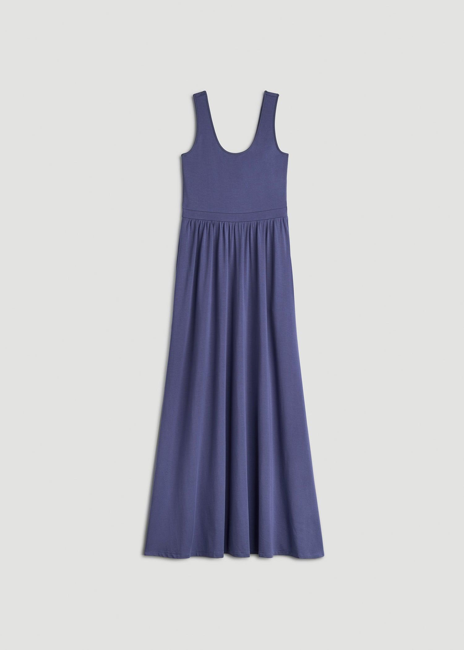 Jersey Tank Maxi Dress with Pockets for Tall Women in Future Dusk Female Product Image