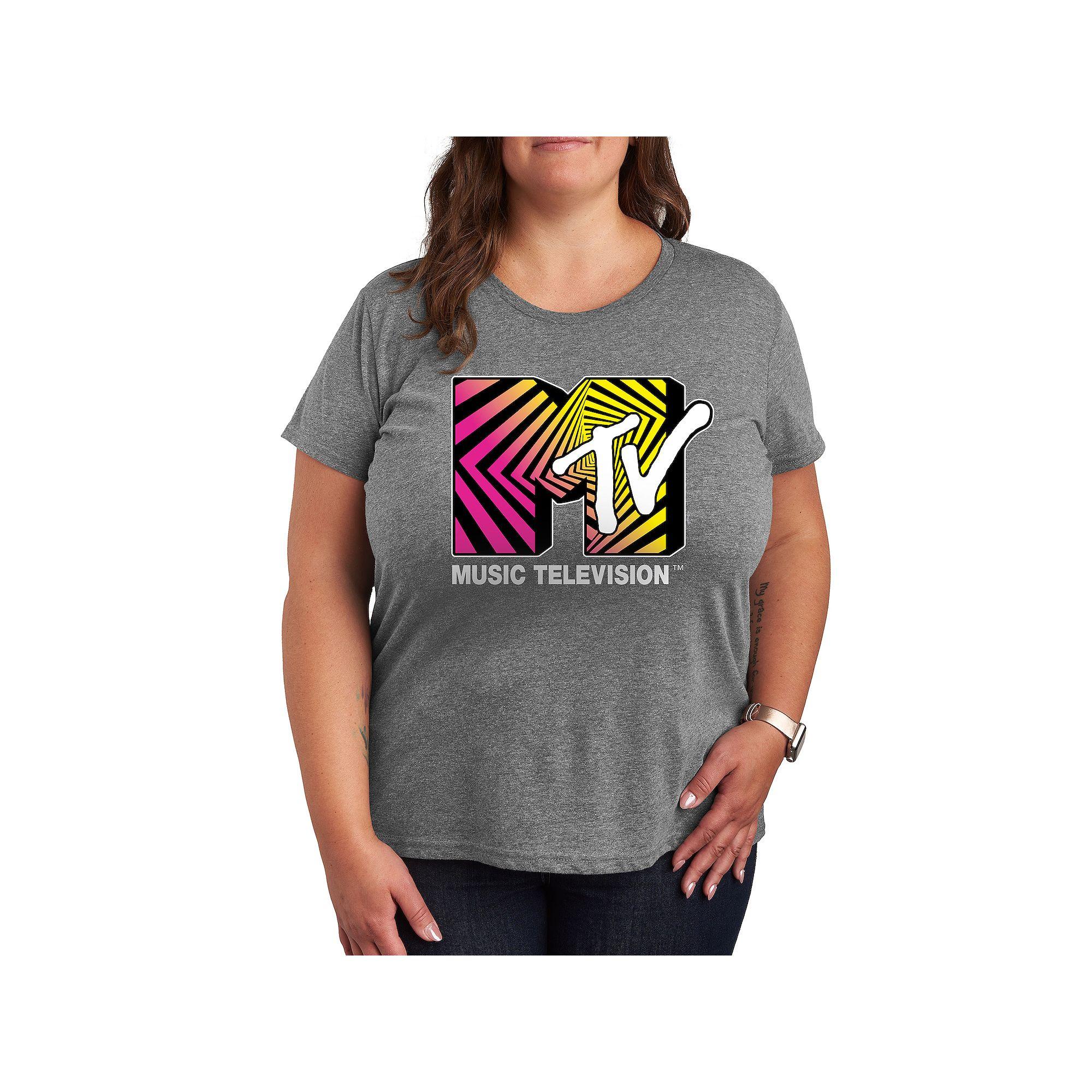 Plus MTV Optical 80s Graphic Tee, Women's,  Product Image