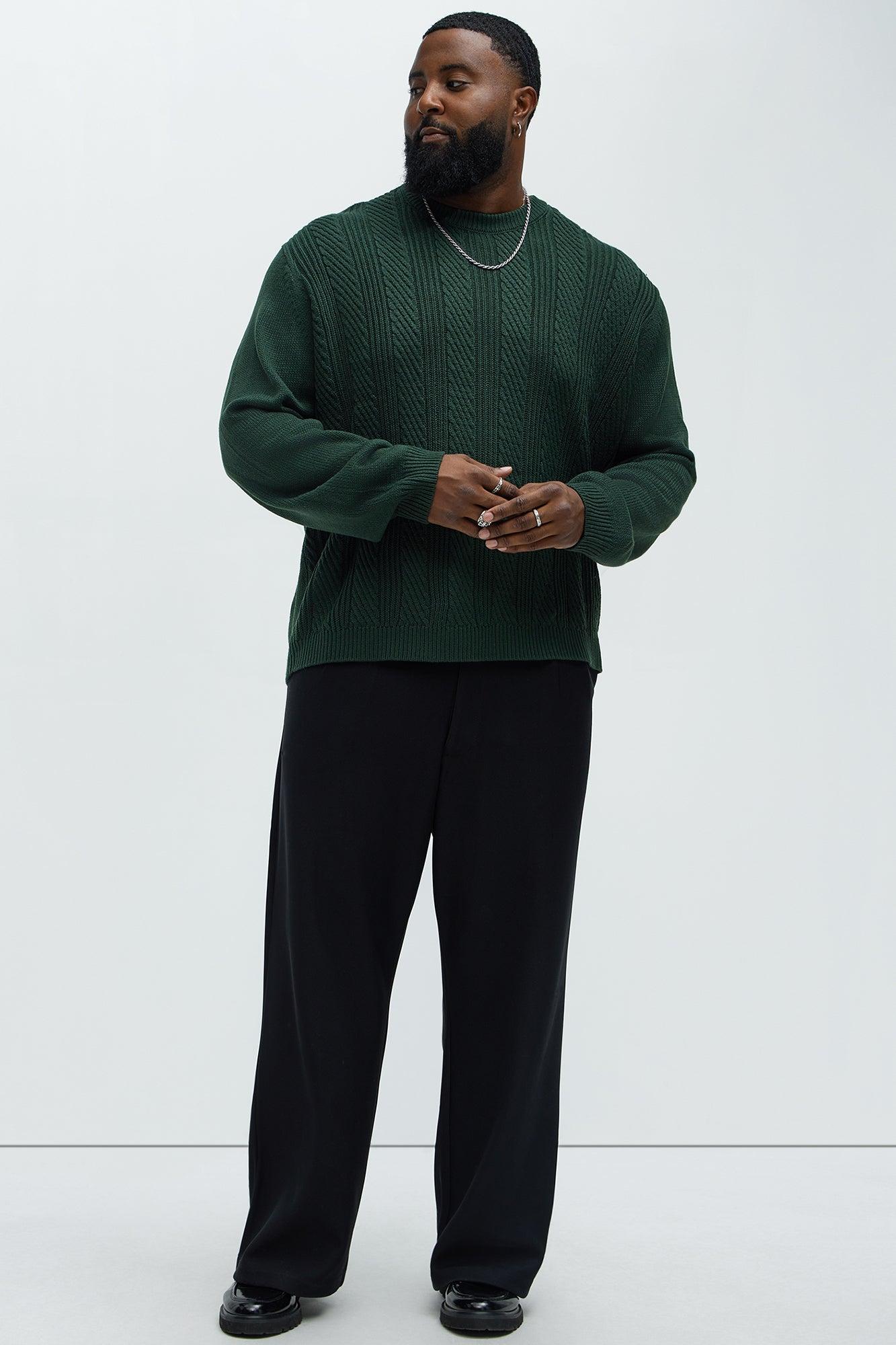 All Night Long Crewneck Sweater - Green Product Image