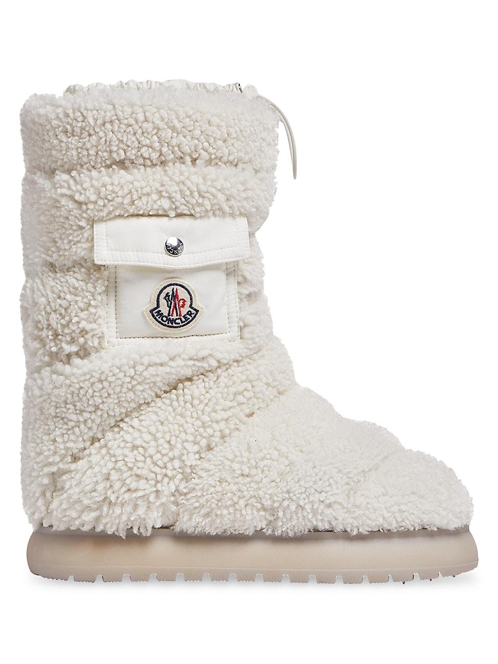 Moncler Womens Shearling Gaia Pocked Mid Snow Boots Product Image