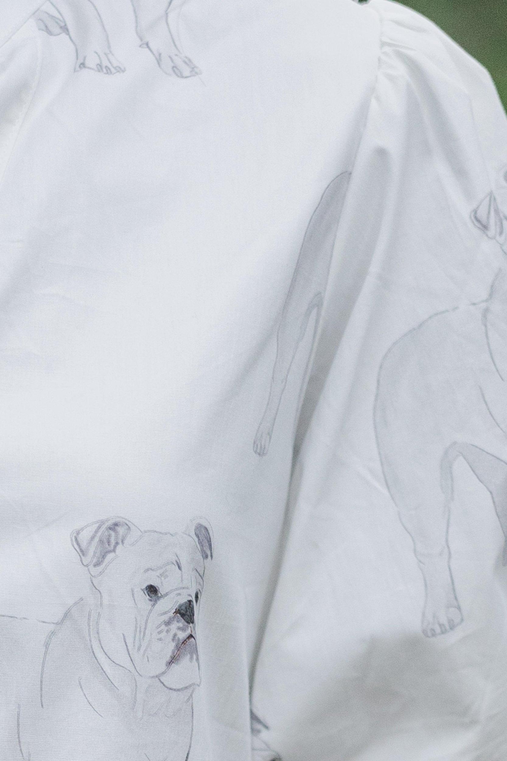 Somewhere Out There Cream Bulldog Babydoll Dress Female Product Image