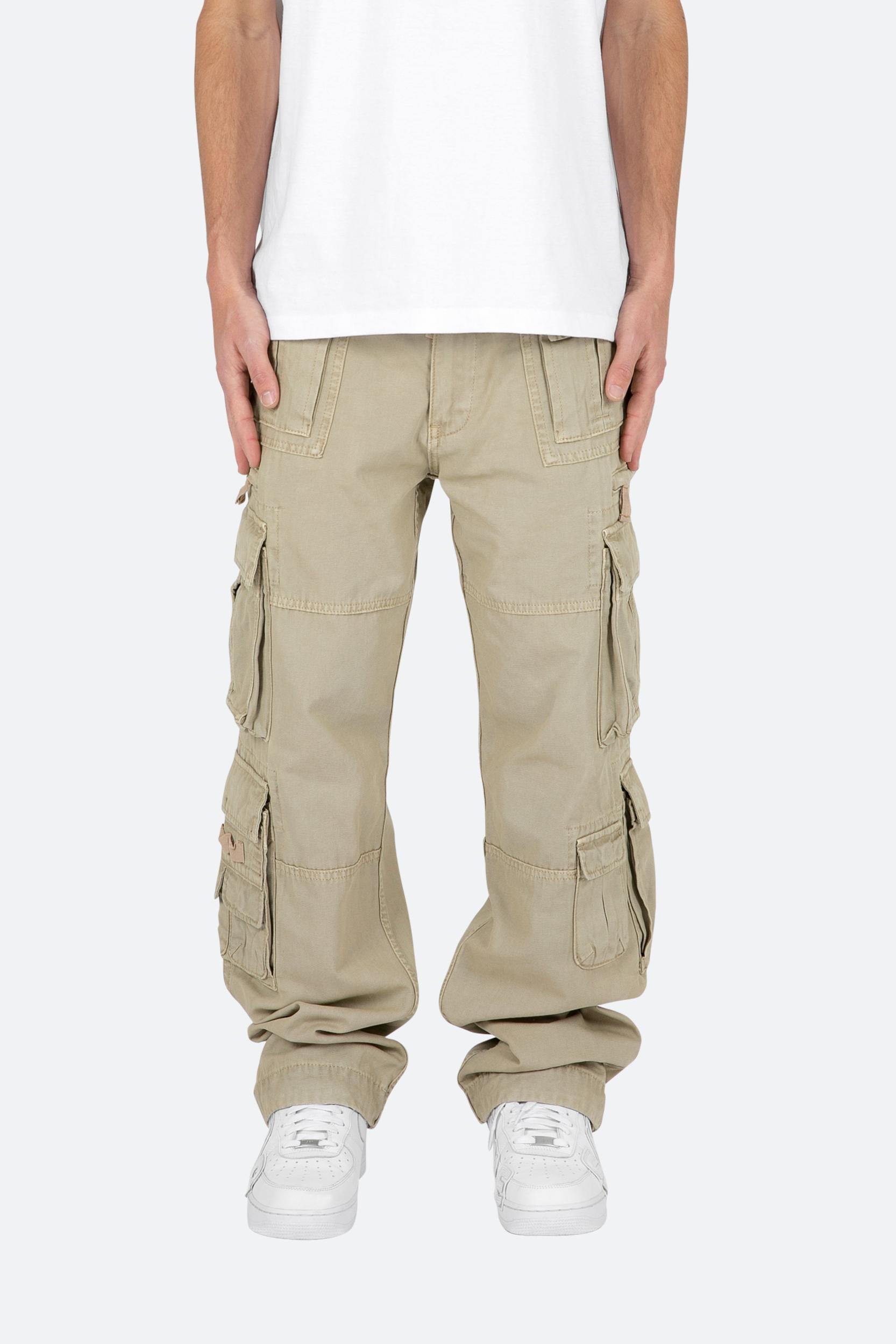 Military Cargo Pants - Brown Product Image