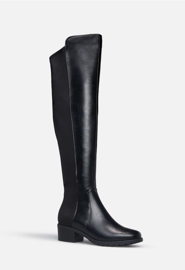 JustFab Margaux Platform Loafer Pump Womens Black/ White Size 8.5 Product Image