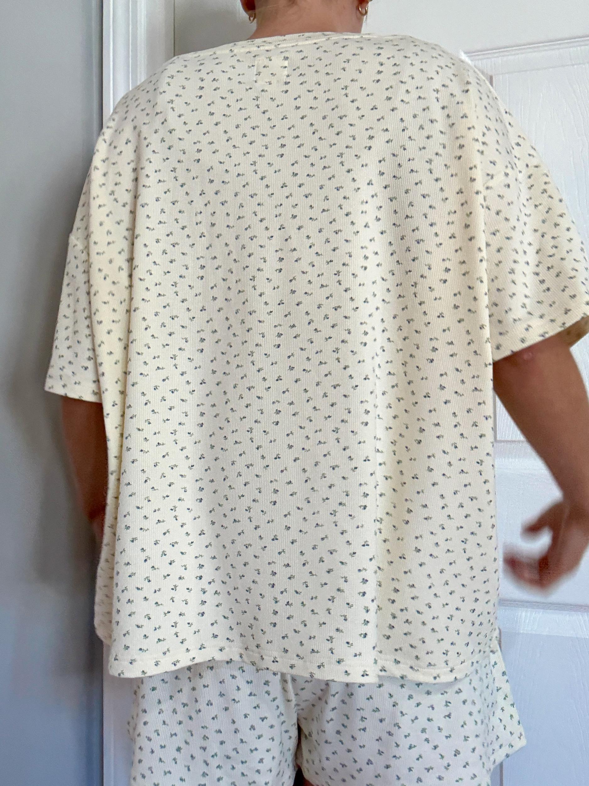 Pale Floral Pajama Shorts Product Image