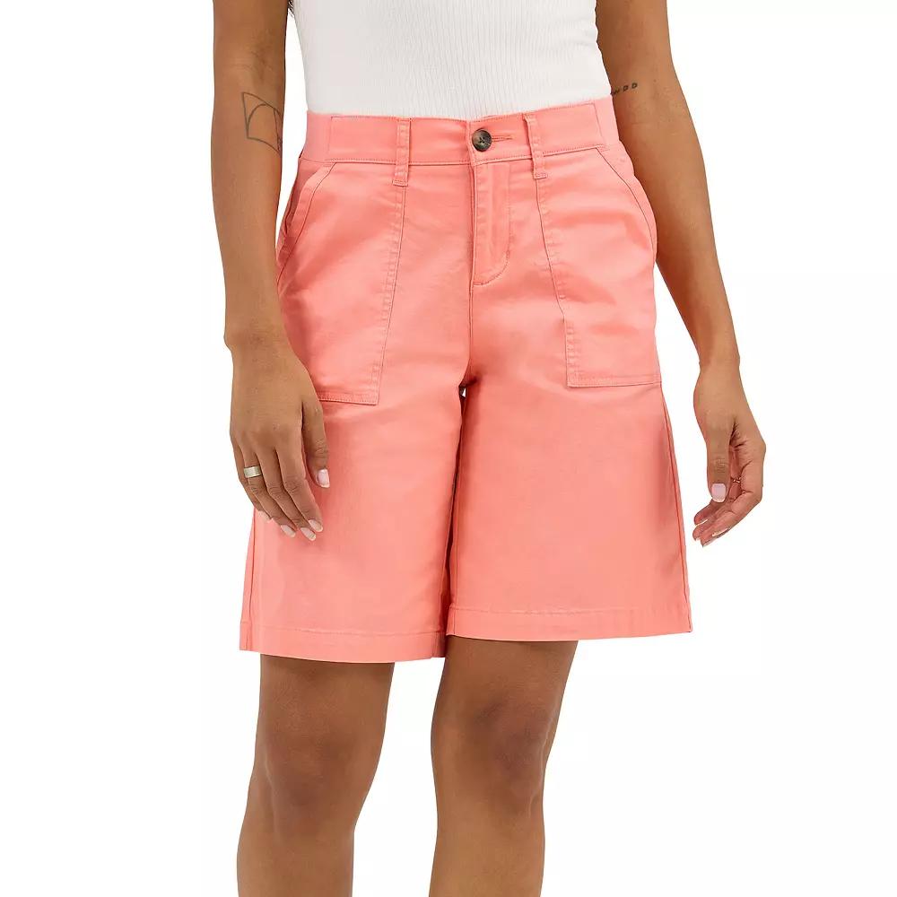Women's Lee® Ultra Lux Comfort Flex to Go Utility Bermuda Shorts, Size: 6, Orange Product Image