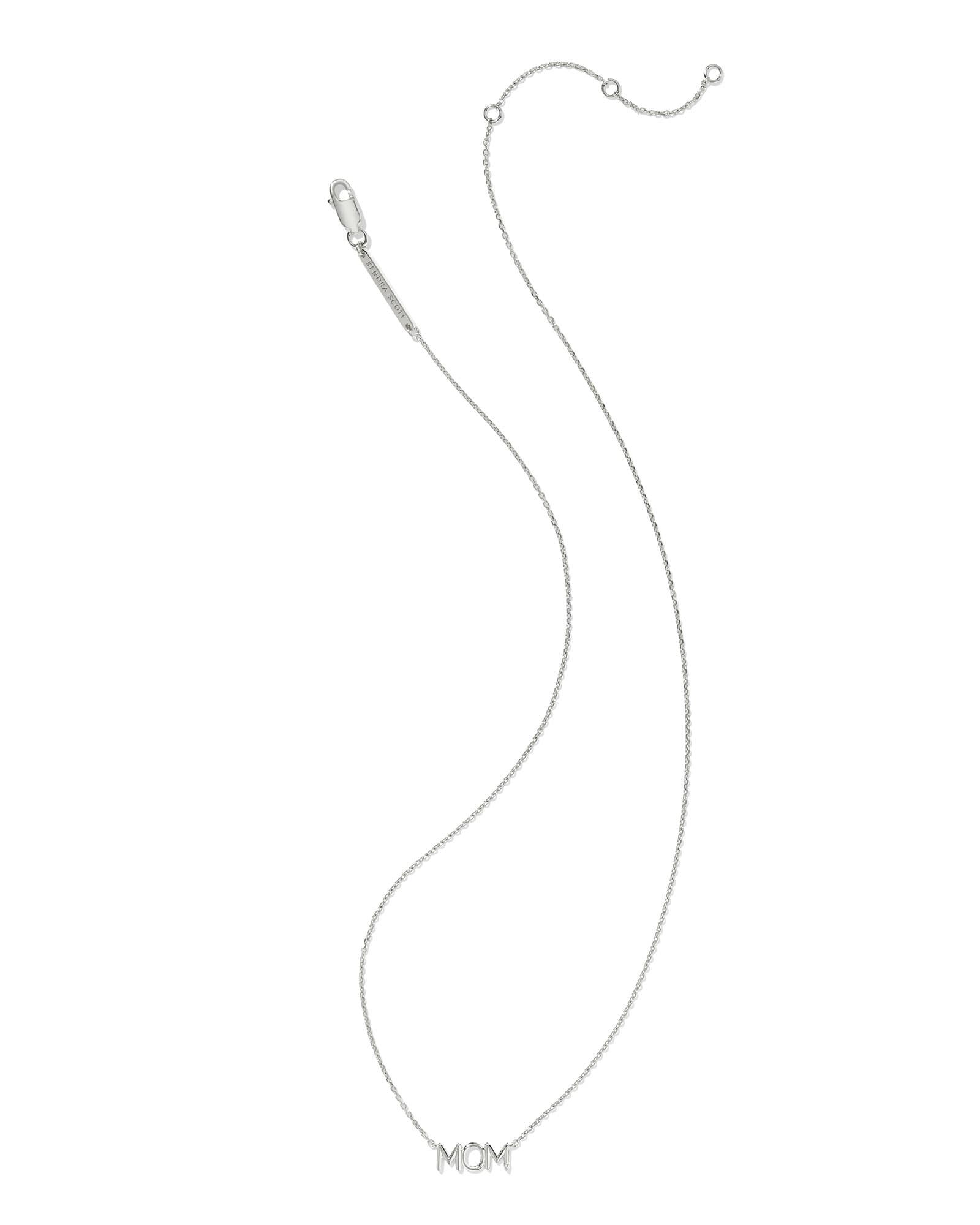 Mom Sparkle Sterling Silver Short Pendant Necklace Product Image