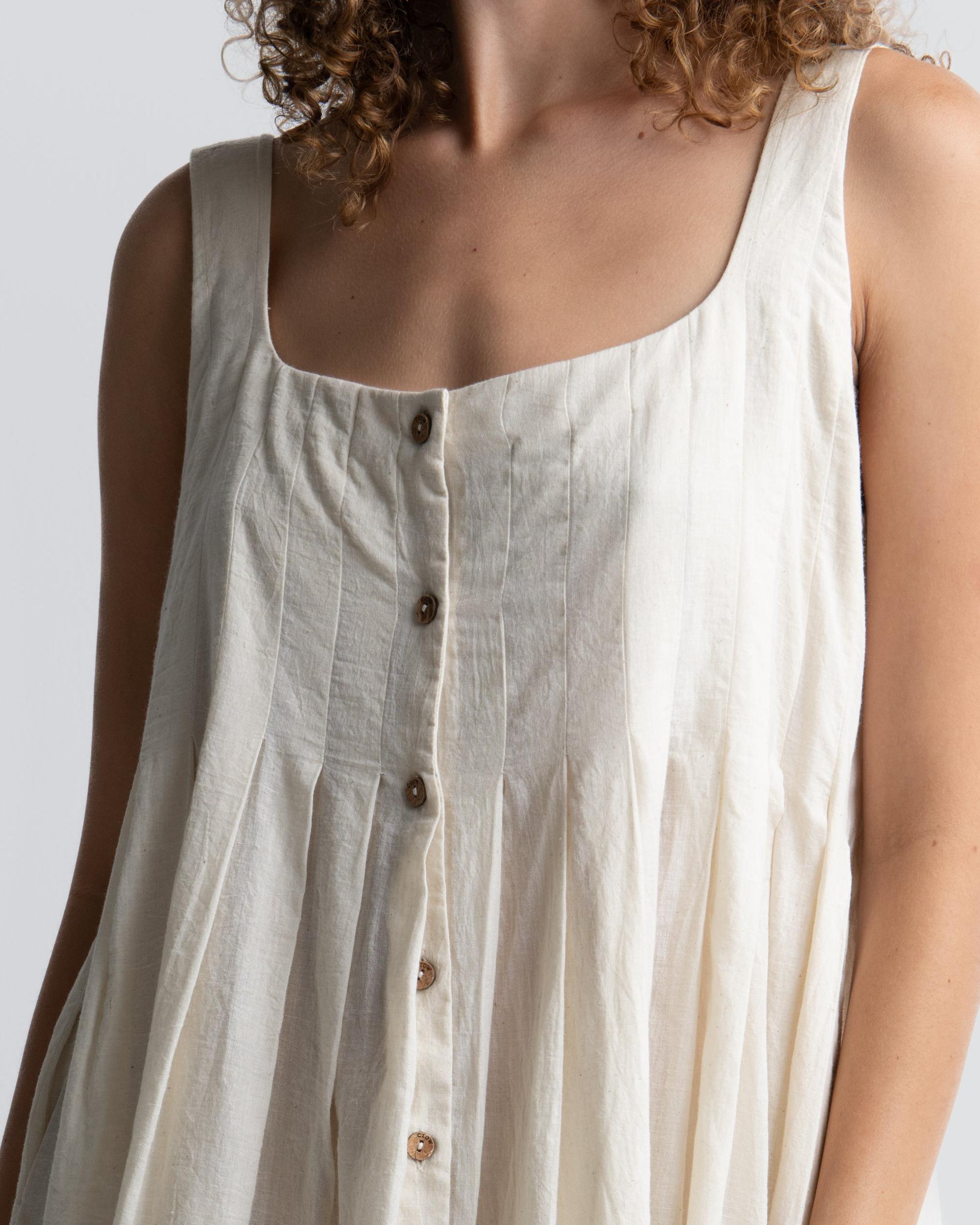 Romantic White Midi Dress Product Image