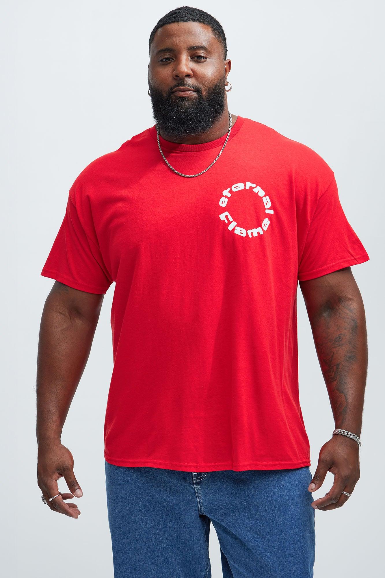 Eternal Flame Circle Short Sleeve Tee - Red Product Image