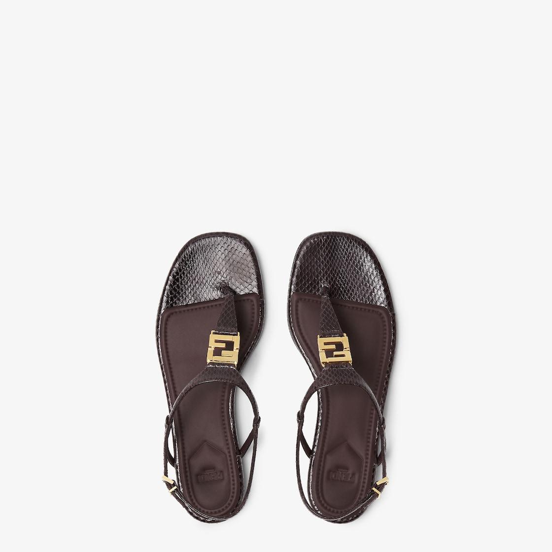 Fendi FFoldDark purple ayers thong sandals Product Image
