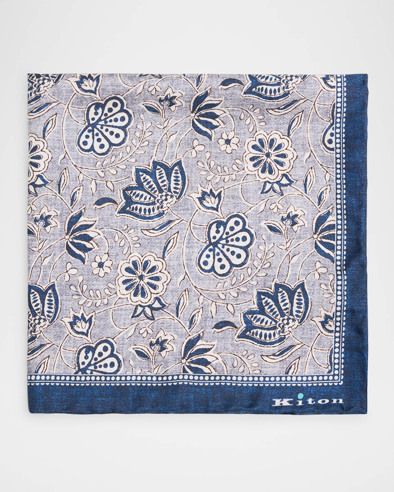 Men's Silk Floral Pocket Square Product Image