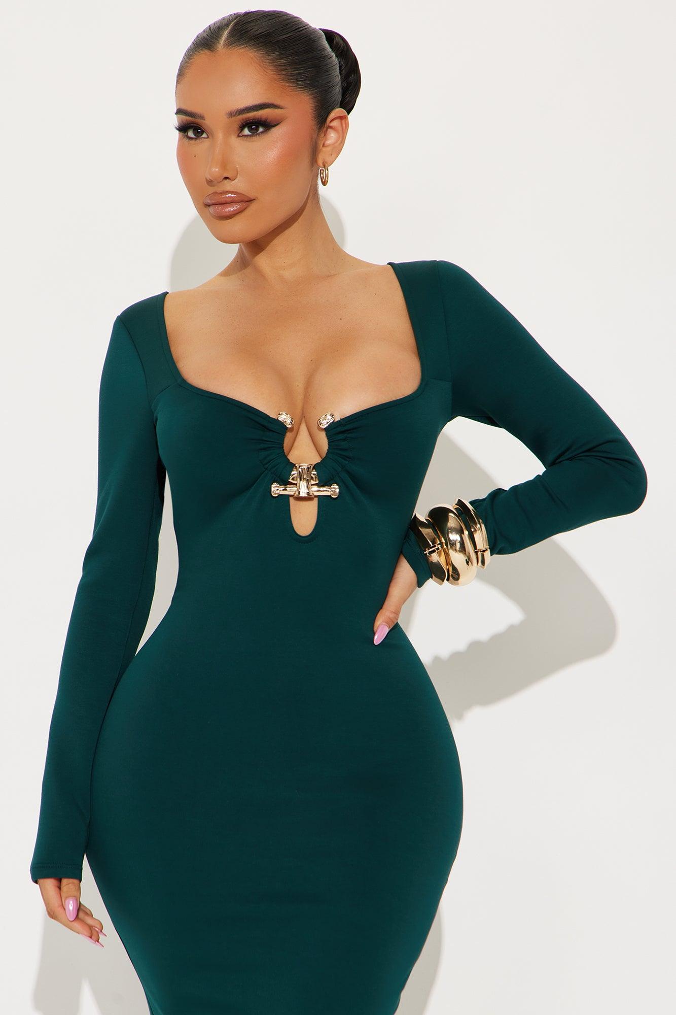 Rubina Scuba Maxi Dress - Hunter Product Image