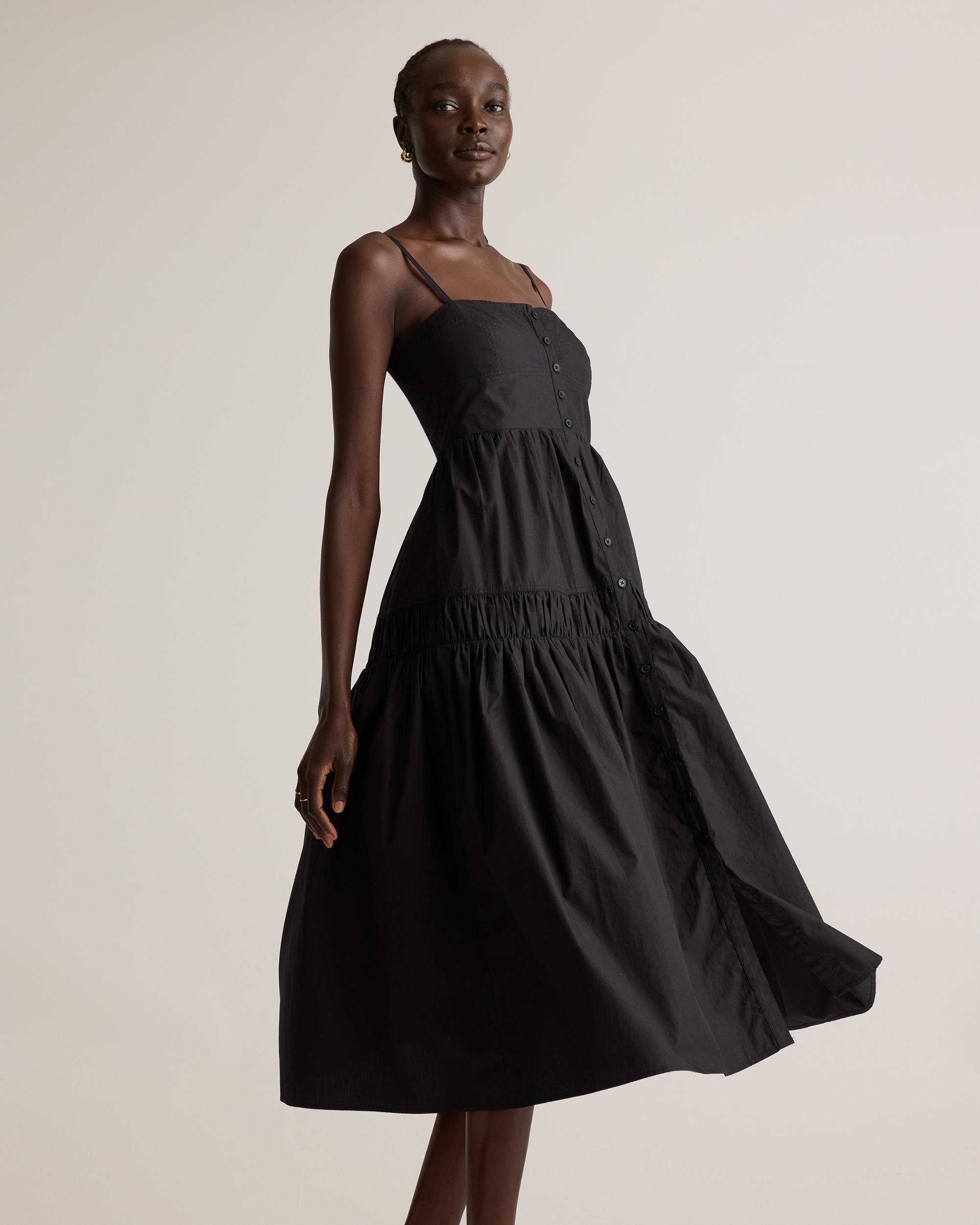 Quince | Women's Poplin Spaghetti Strap Maxi Dress Size XS, Organic Cotton Product Image