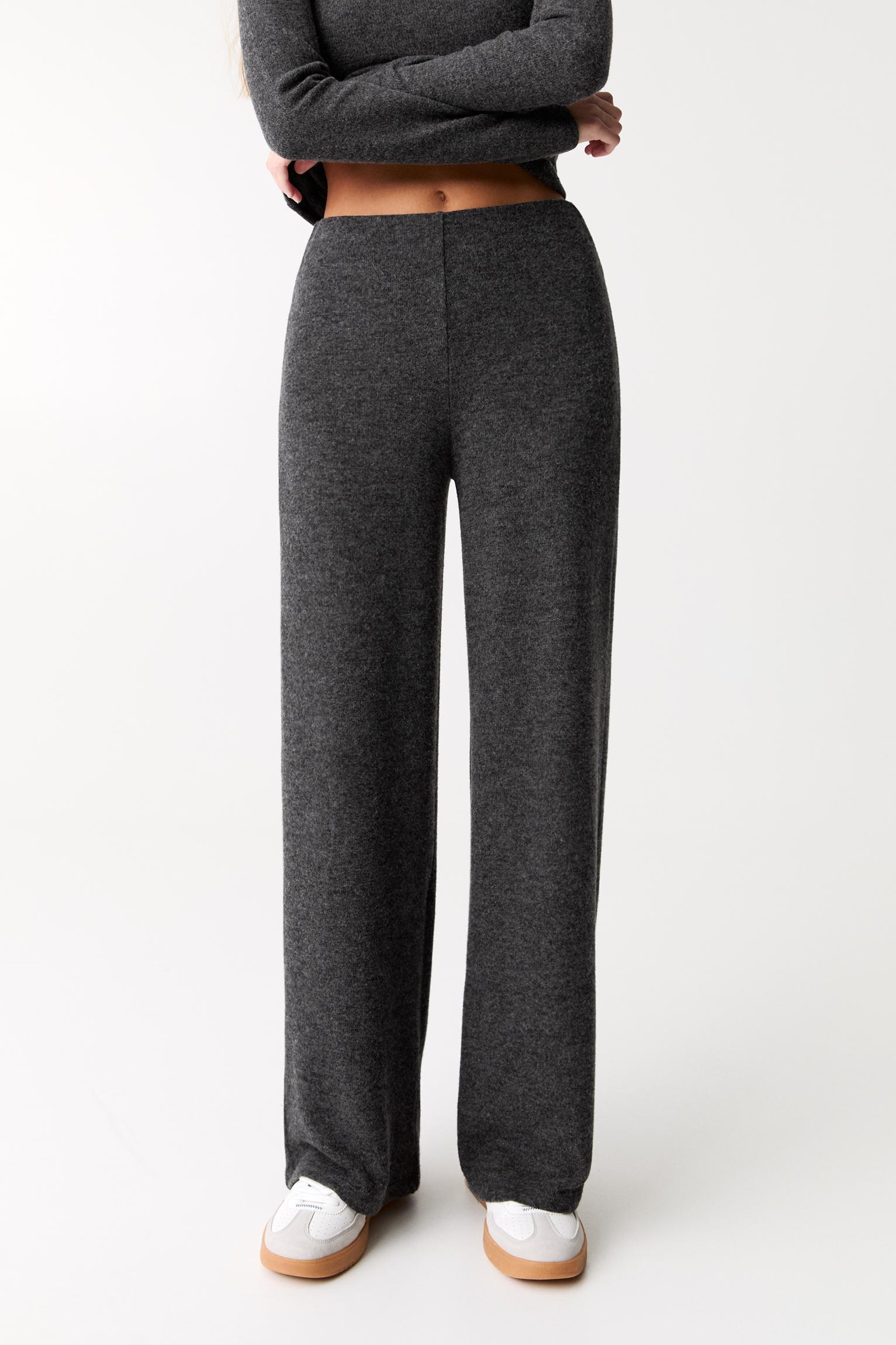 Wide-leg knit pants Product Image