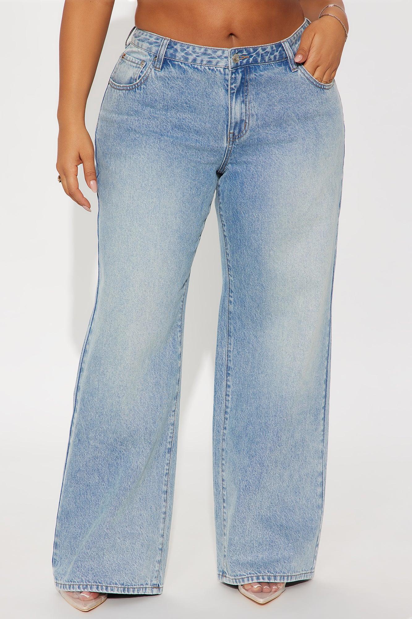 Westside Low Rise Wide Leg Jean - Light Wash Product Image