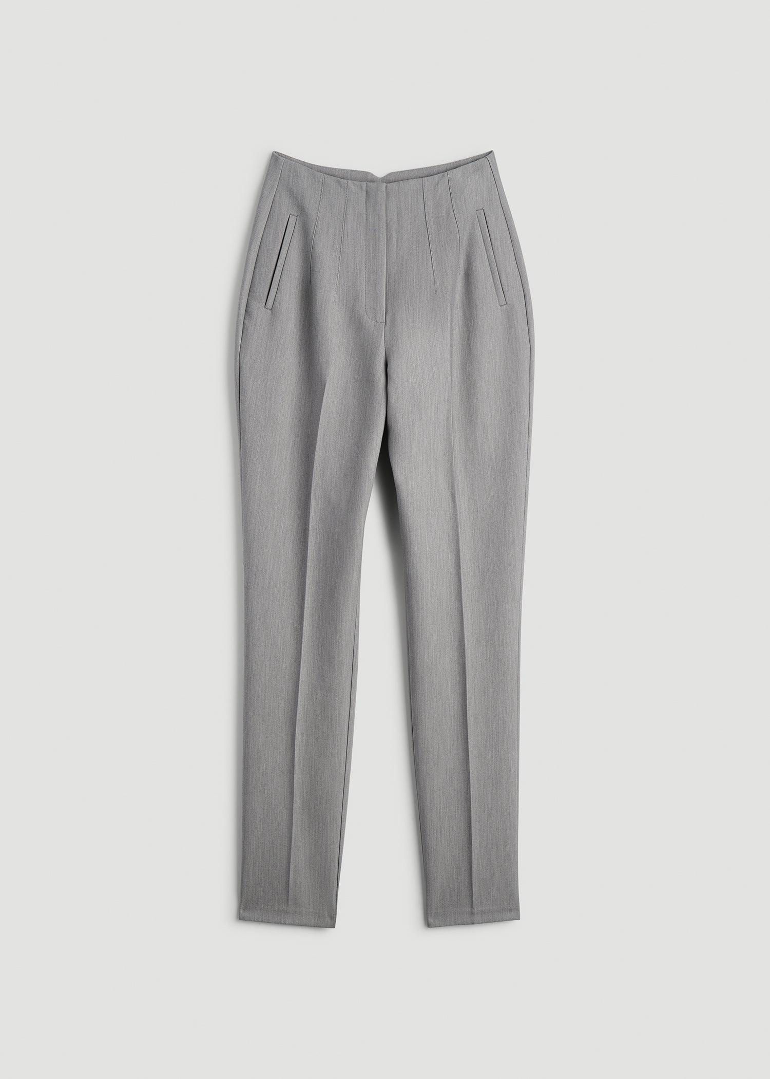 High Rise Pants with Darts for Tall Women in Ash Grey Mix Female Product Image