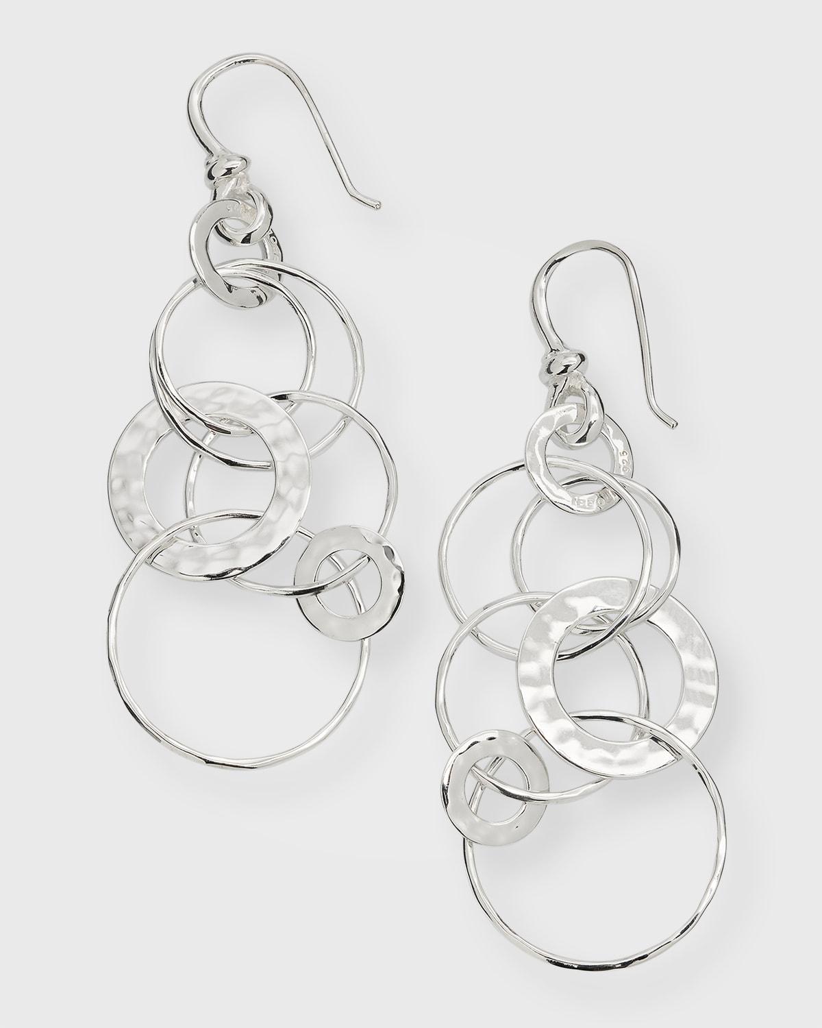 Womens 925 Classico Hammered Jet Set Drop Earrings Product Image