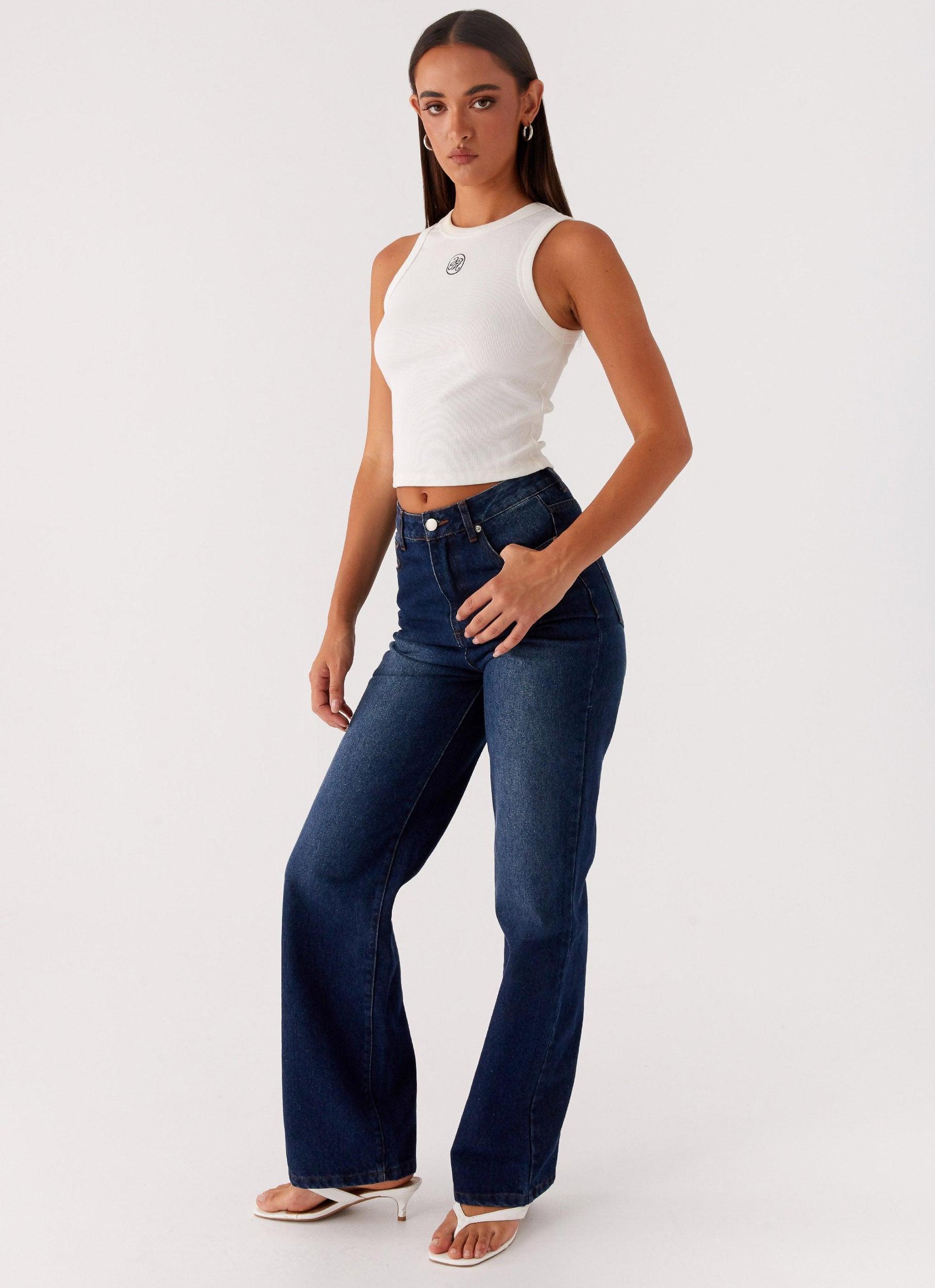 Back Again Straight Leg Denim Jeans - Vintage Blue Product Image