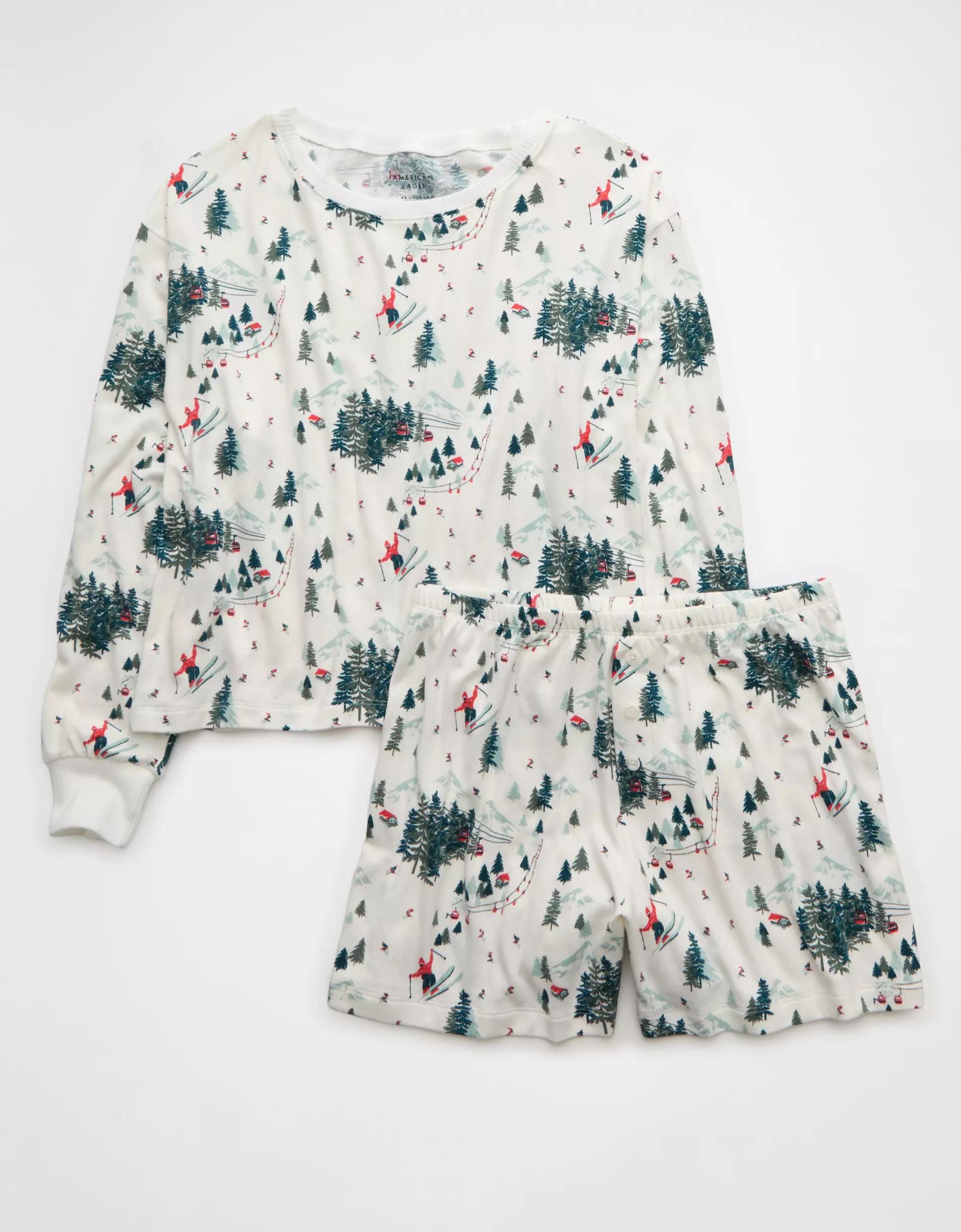 AE Luxe Plush Holiday PJ Set Product Image