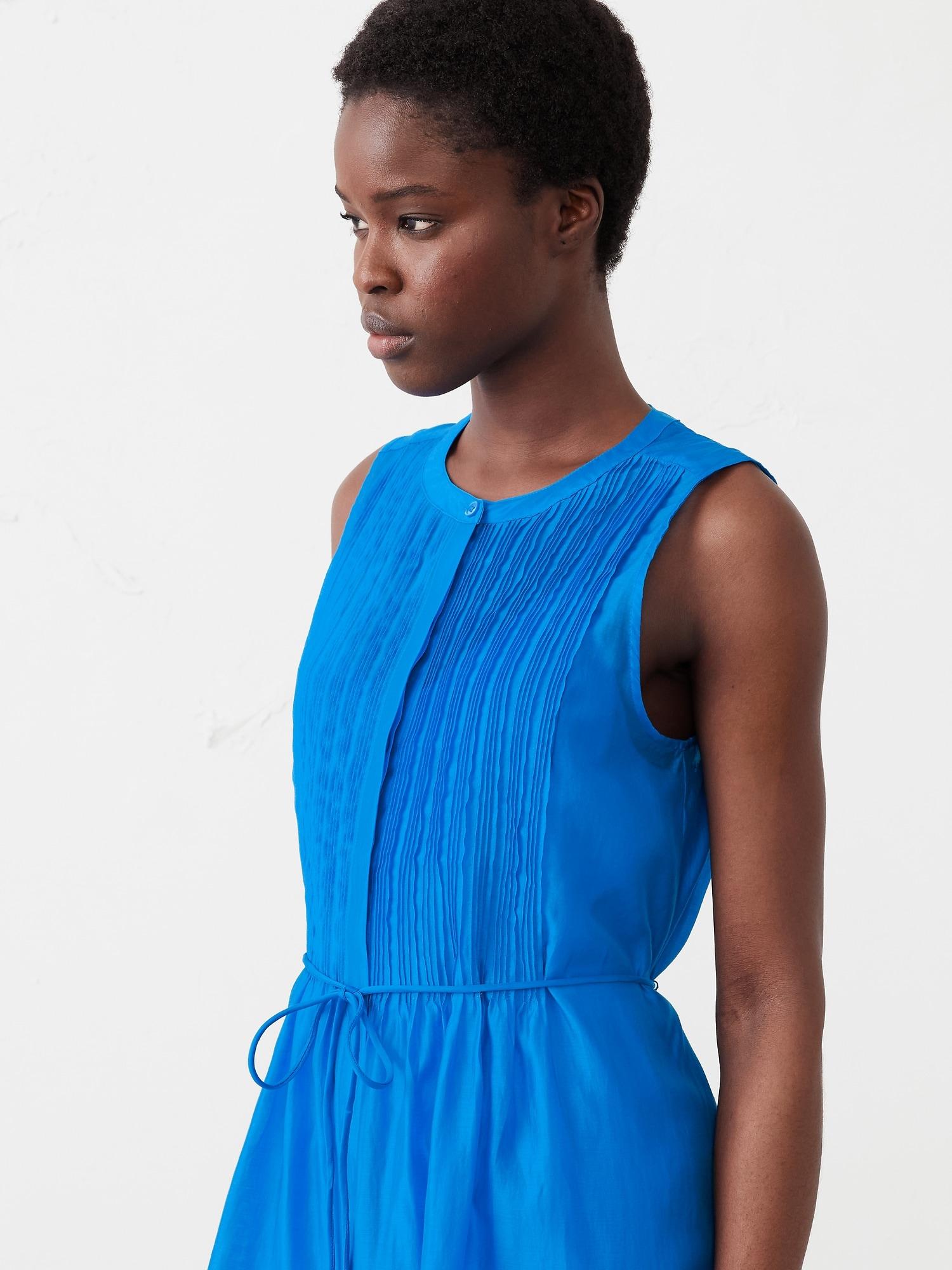 Pintuck Organza Mini Dress Product Image