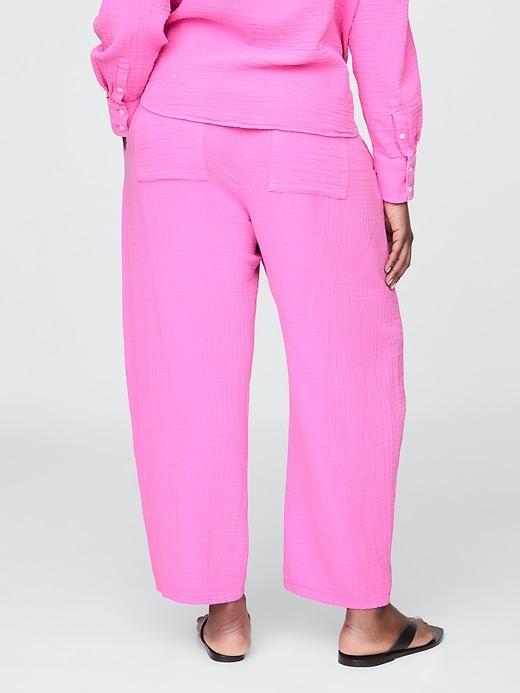 Cotton Gauze Easy Barrel Pants Product Image