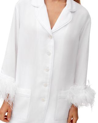 Feather Trim Pajama Set - Exclusive Product Image