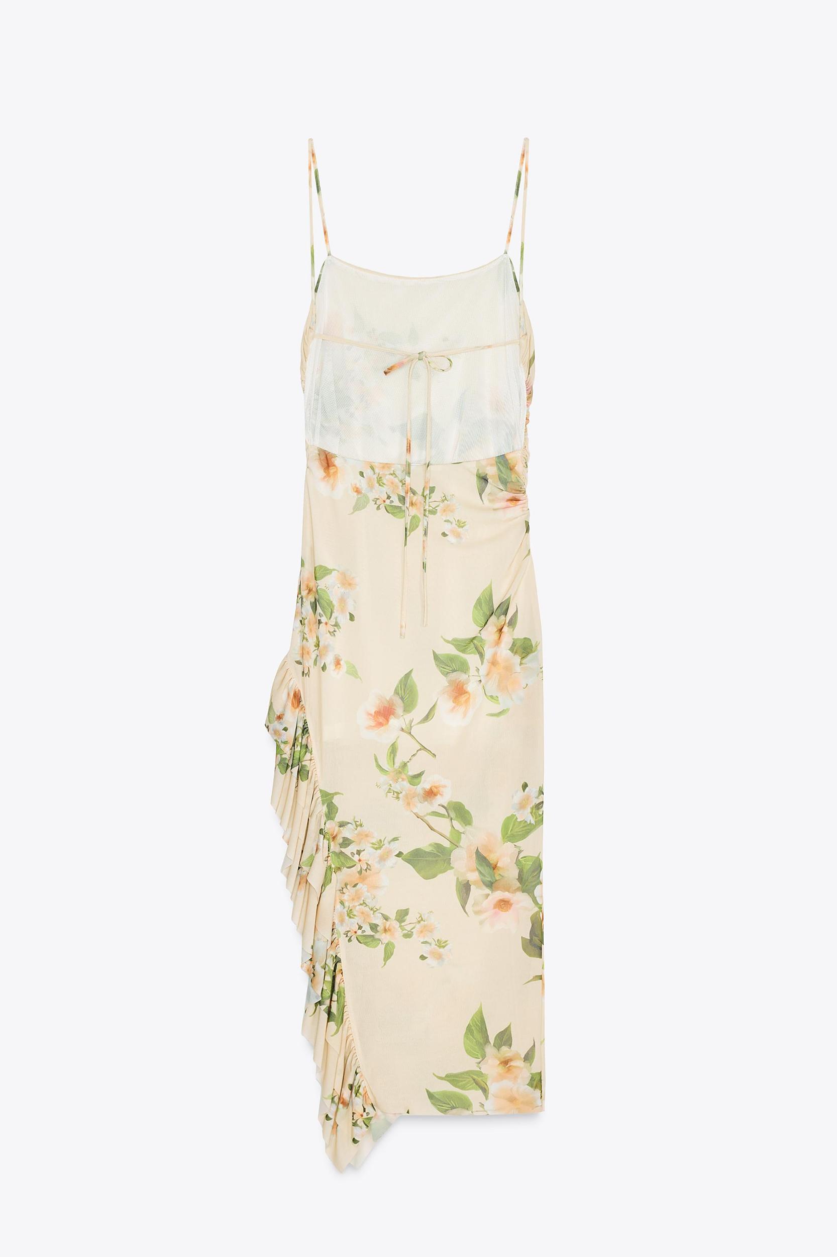 FLORAL PRINT RUFFLED DRESS Product Image