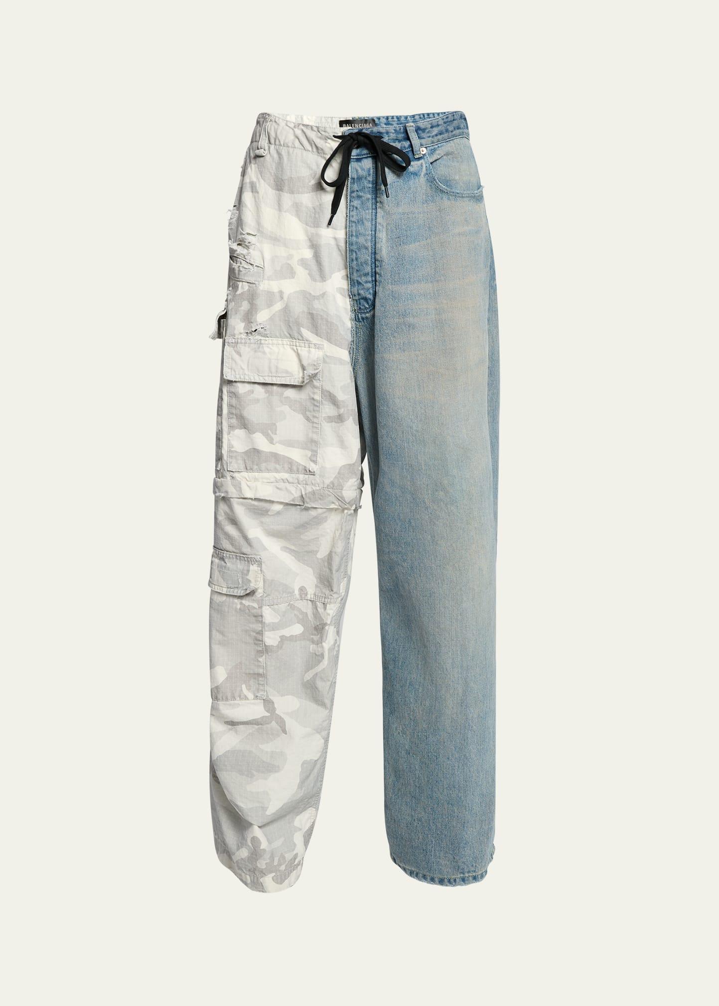 Mens Hybrid Denim and Camo Ripstop Pants Product Image