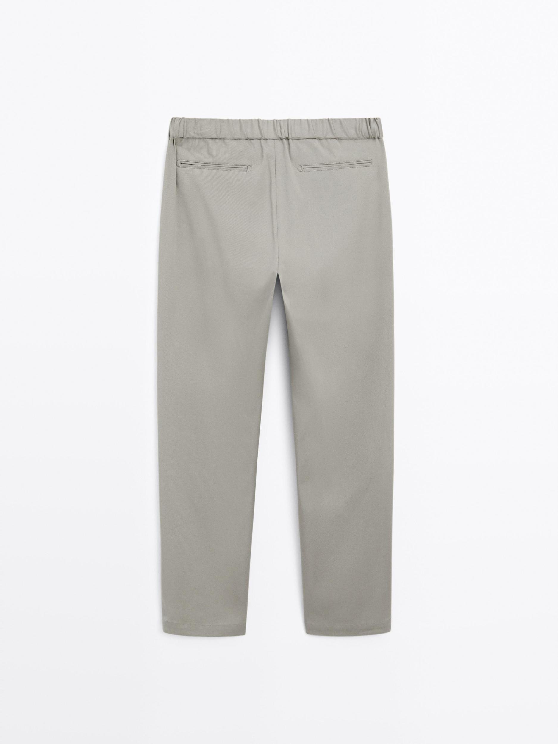 Cotton blend semi joggers Product Image