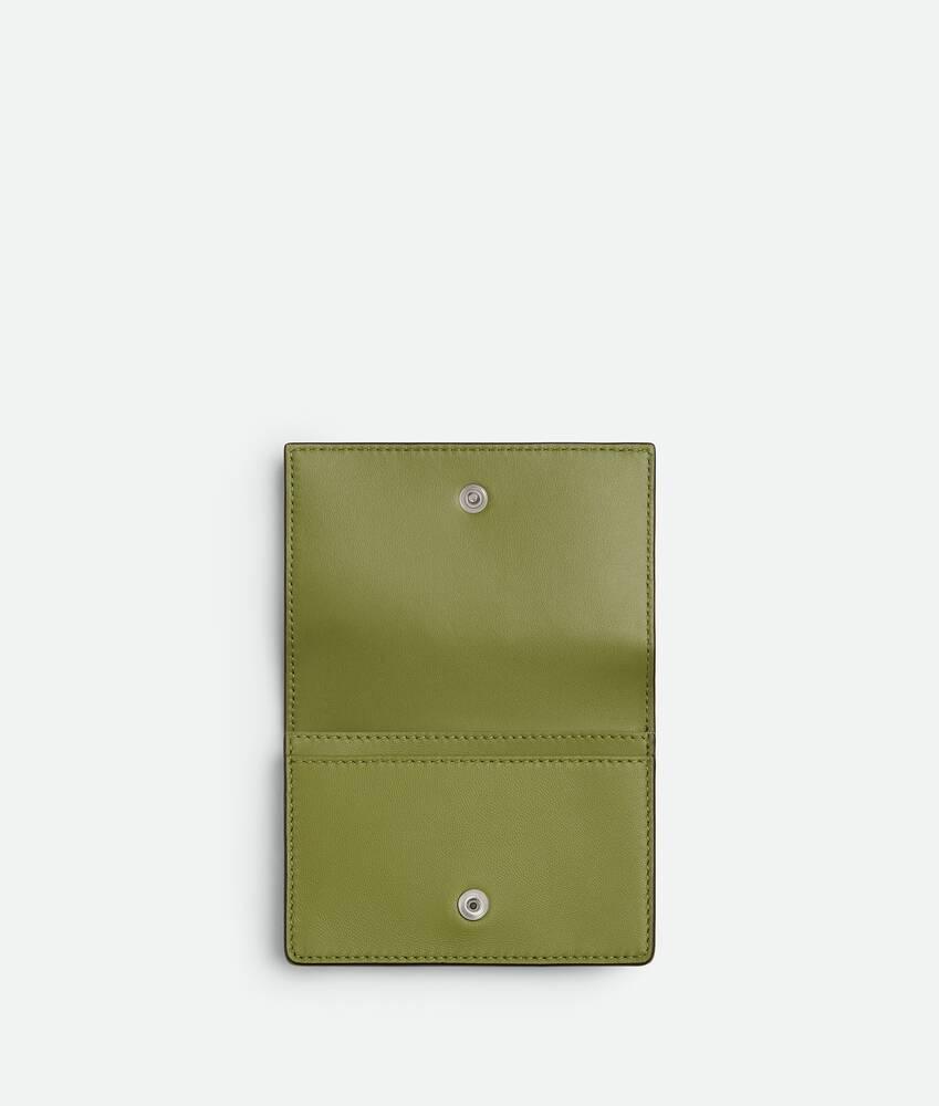 Men's Intrecciato Business Card Case in Fondant/matcha Product Image