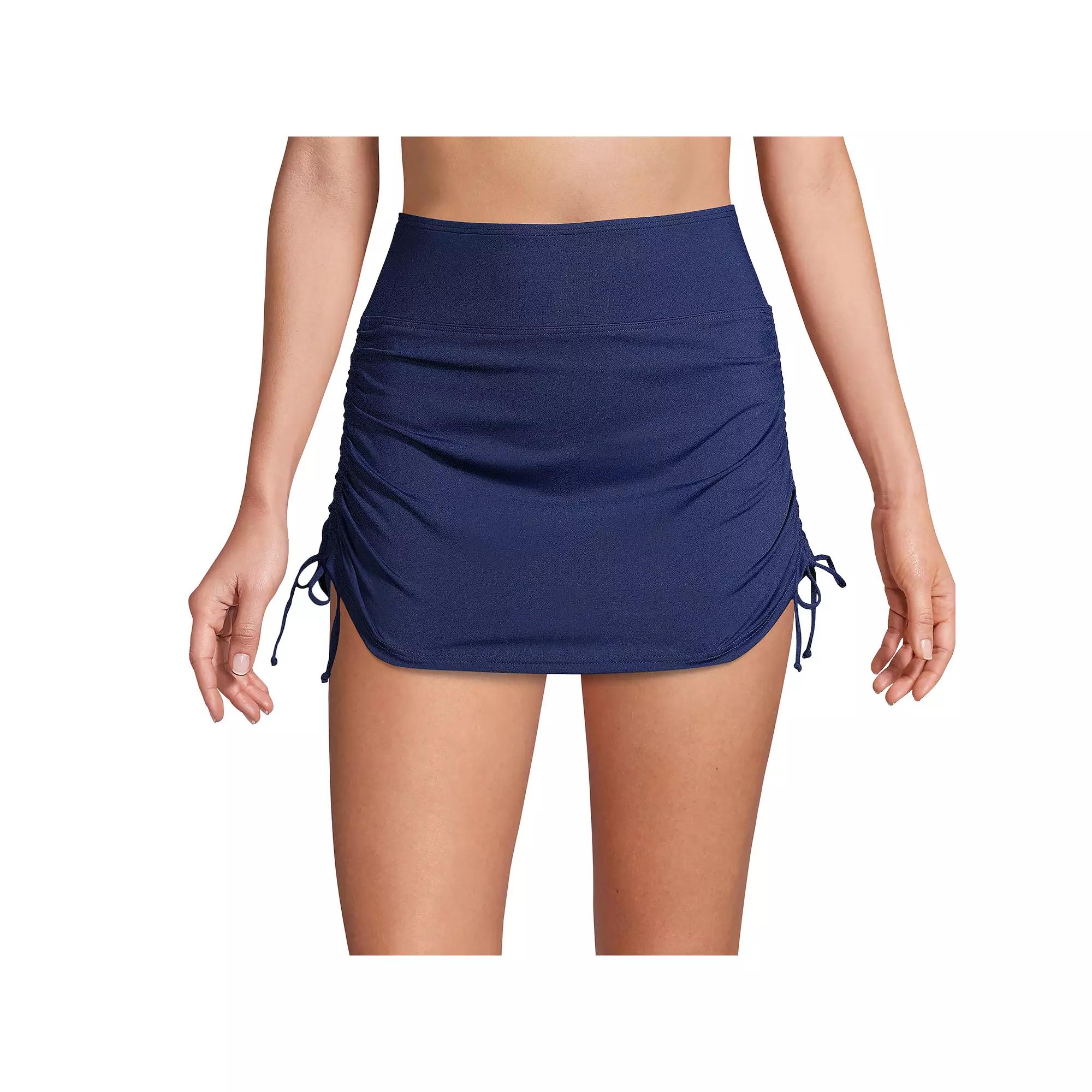 Women's Lands' End Tummy Control UPF 50 Ruched-Side Swim Skirt,  Product Image