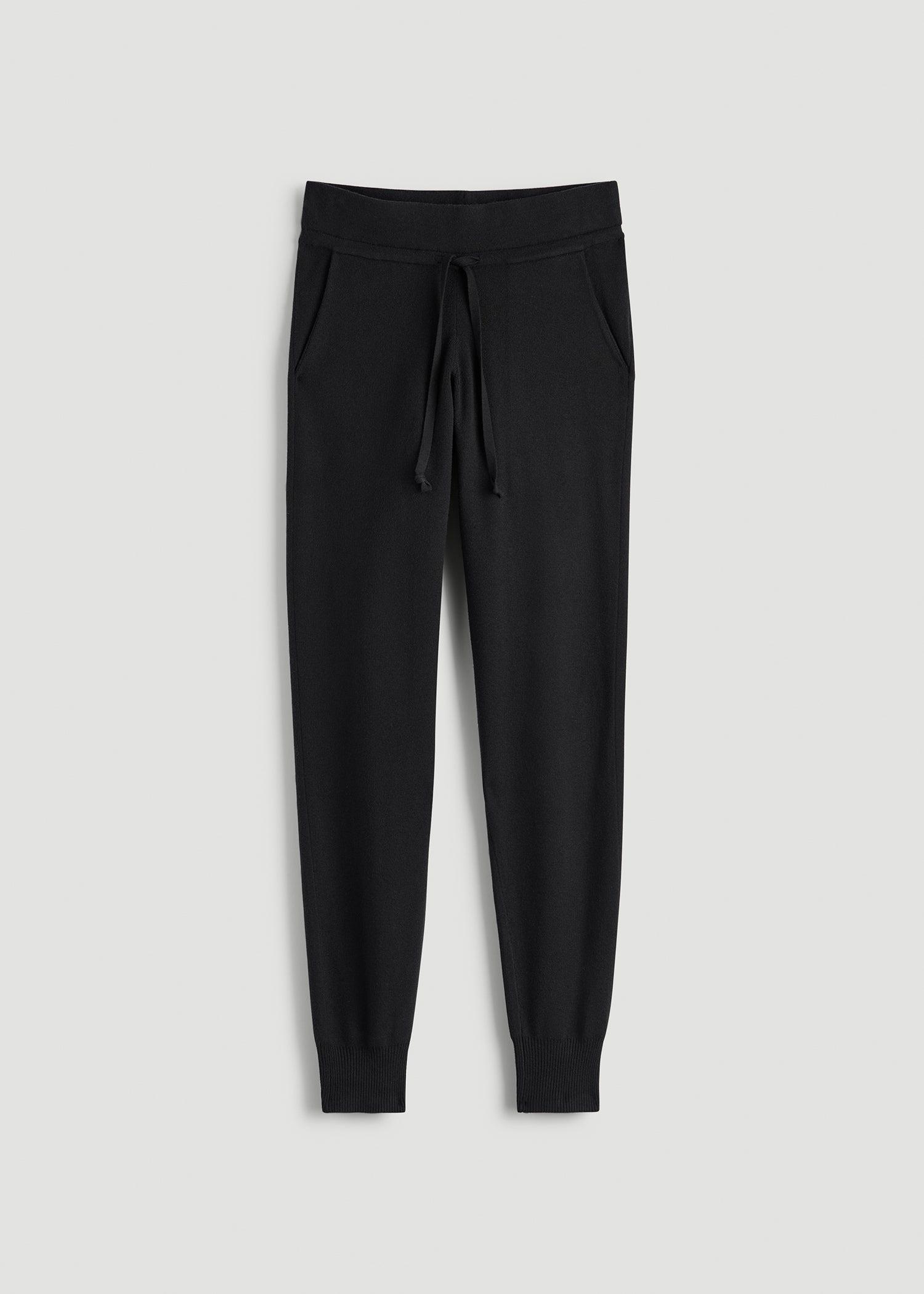 Knit Lounge Joggers for Tall Women in Black Female Product Image