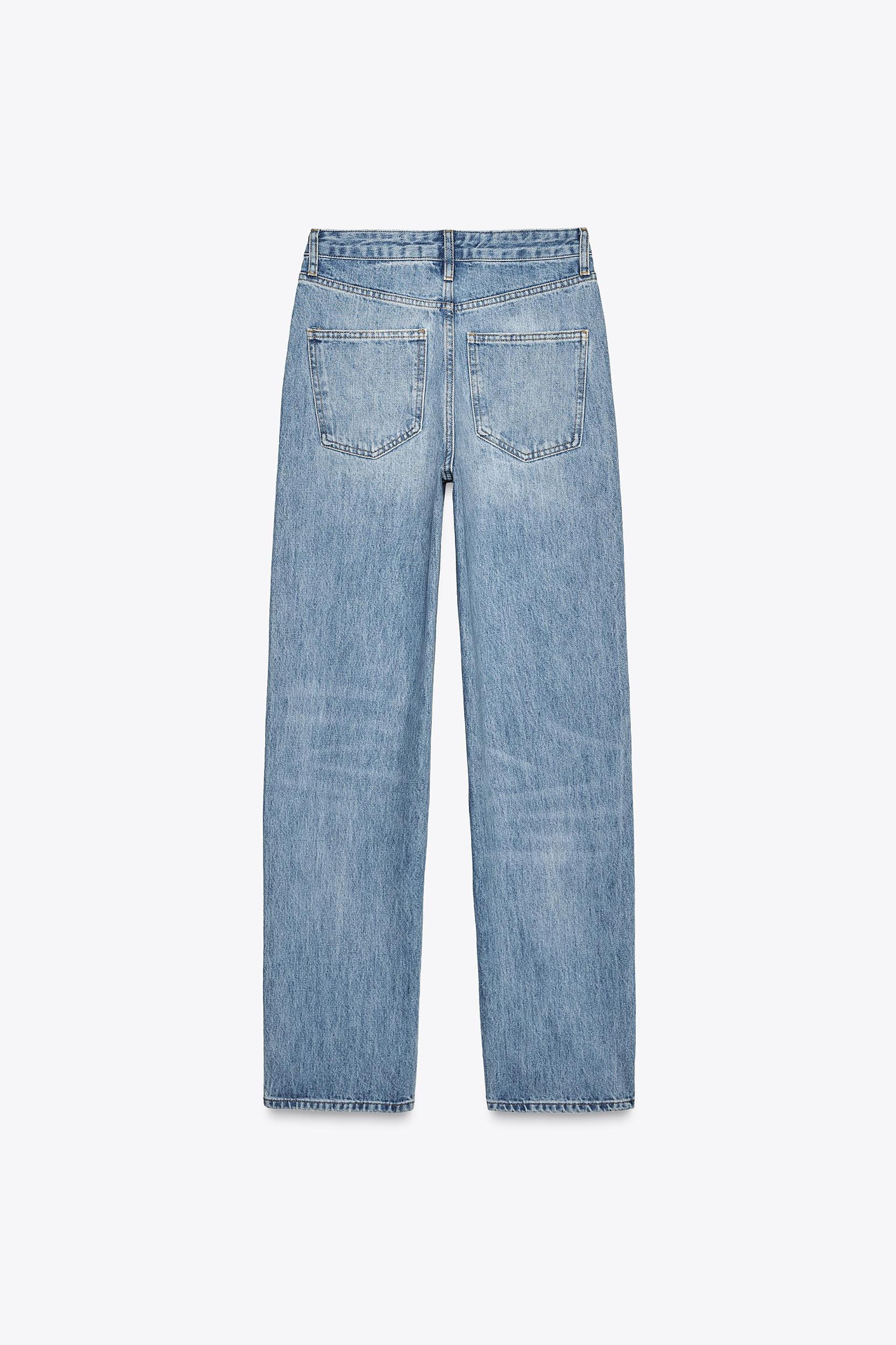 ZW COLLECTION HIGH-WAISTED STRAIGHT LEG JEANS Product Image