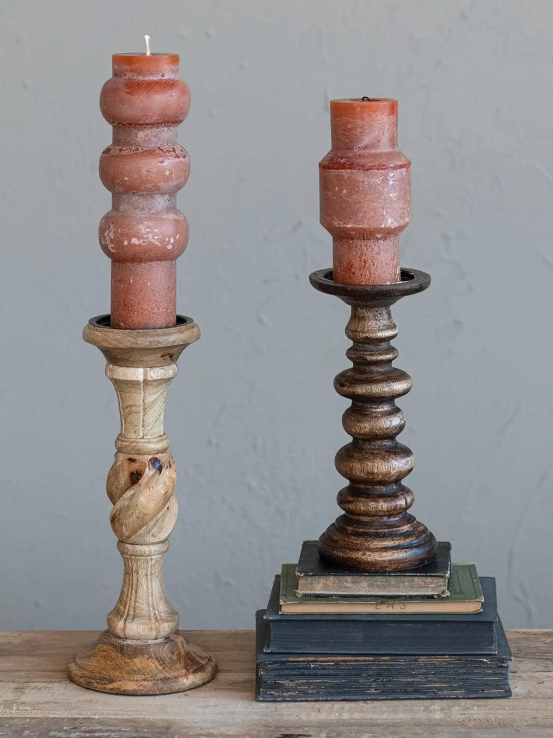 Wooden Candlestick Product Image