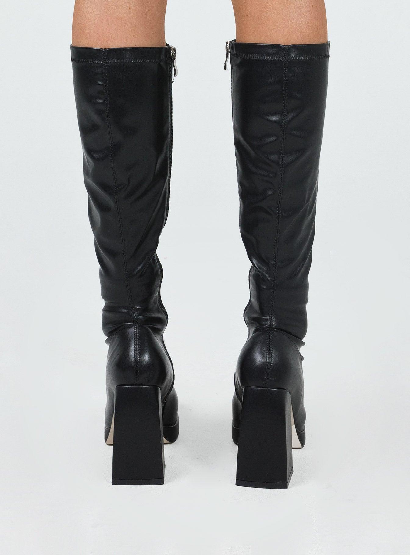 Zayas Knee High Boots Black Product Image