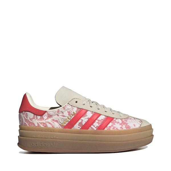 Womens adidas x Liberty London Gazelle Bold Athletic Shoe - Cloud / Cream / Better Scarlet Product Image