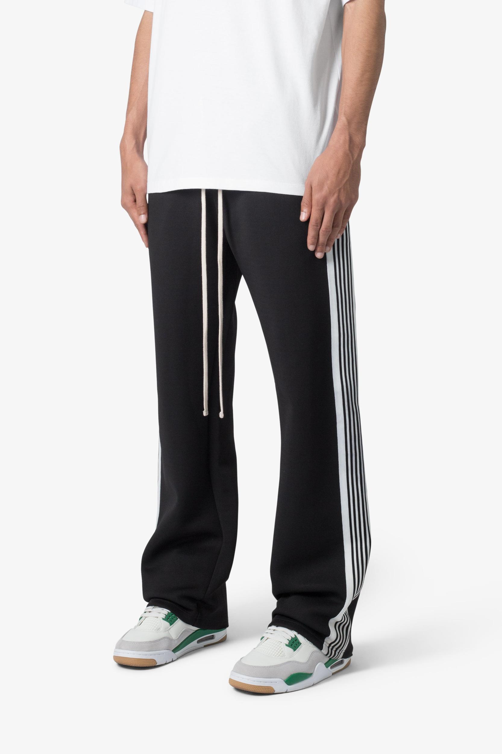 Tricot Side Stripe Pants - Black Product Image