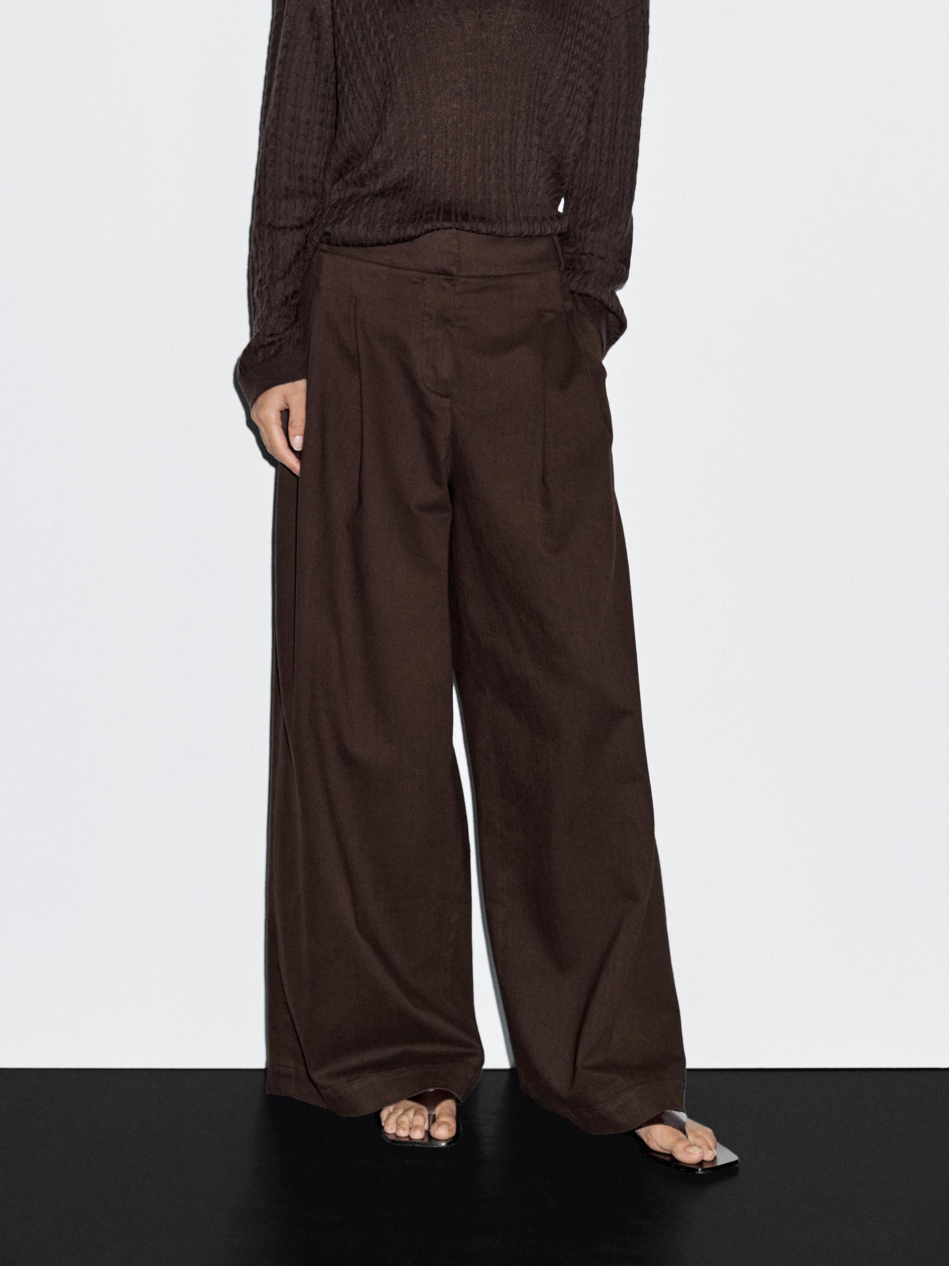 High-waist wide-leg trousers Product Image