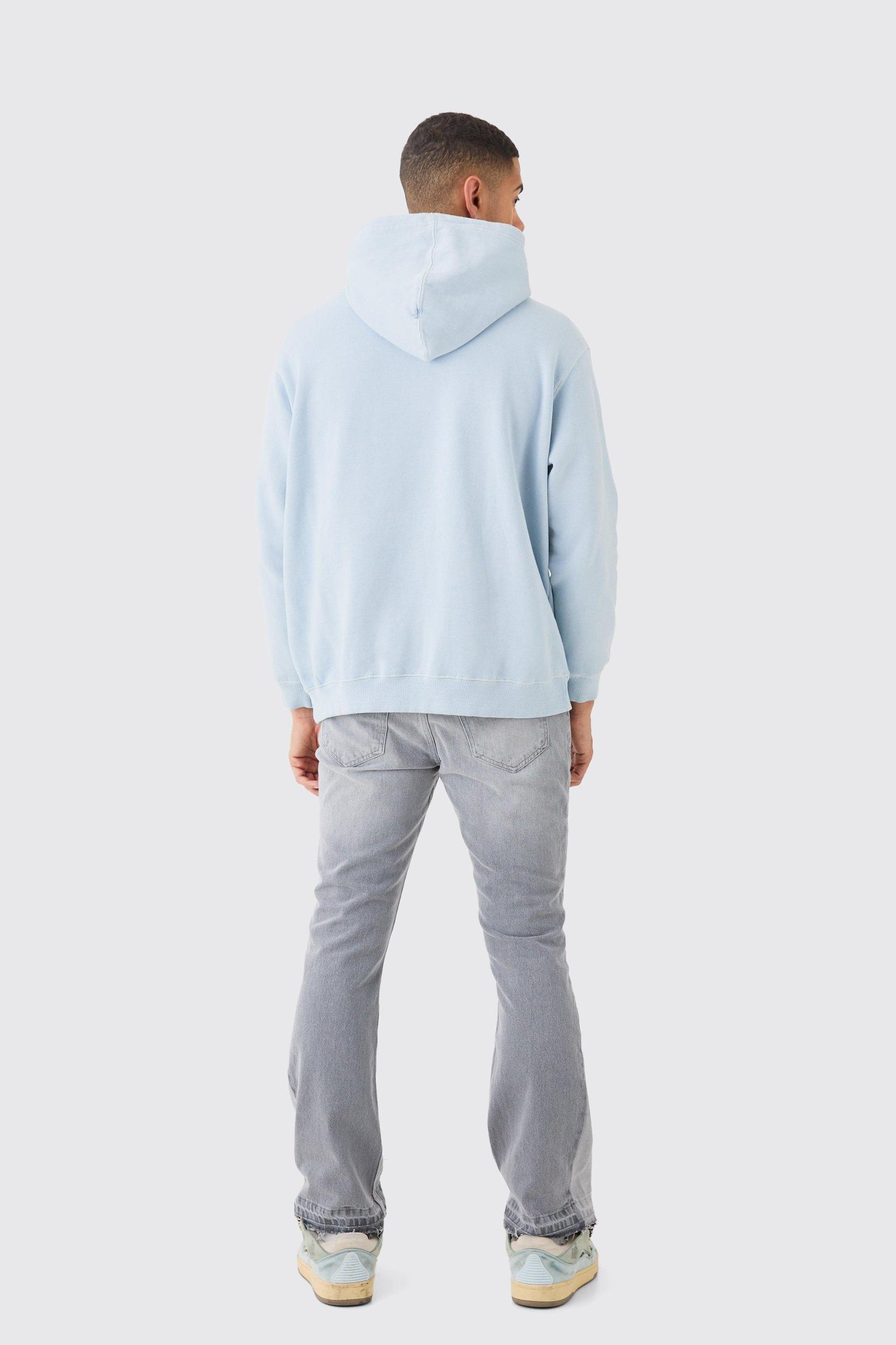 Slim Flare Distressed Gusset Panel Jeans | boohooMAN USA Product Image