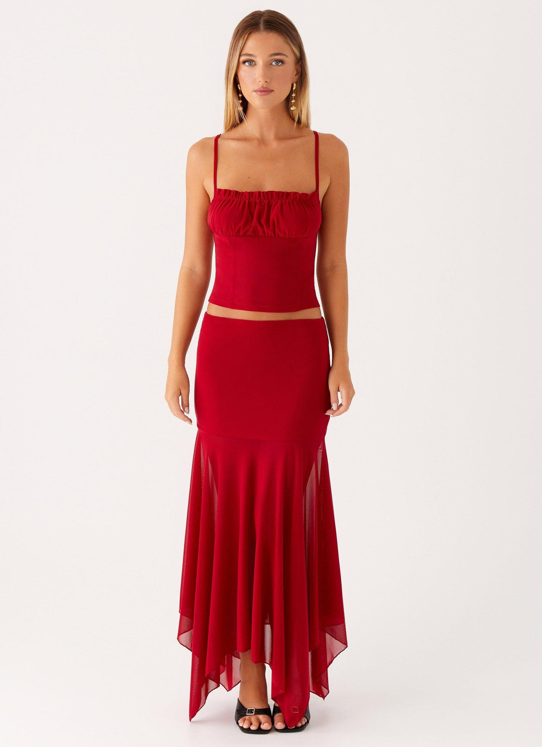 Dionne Top - Red Product Image