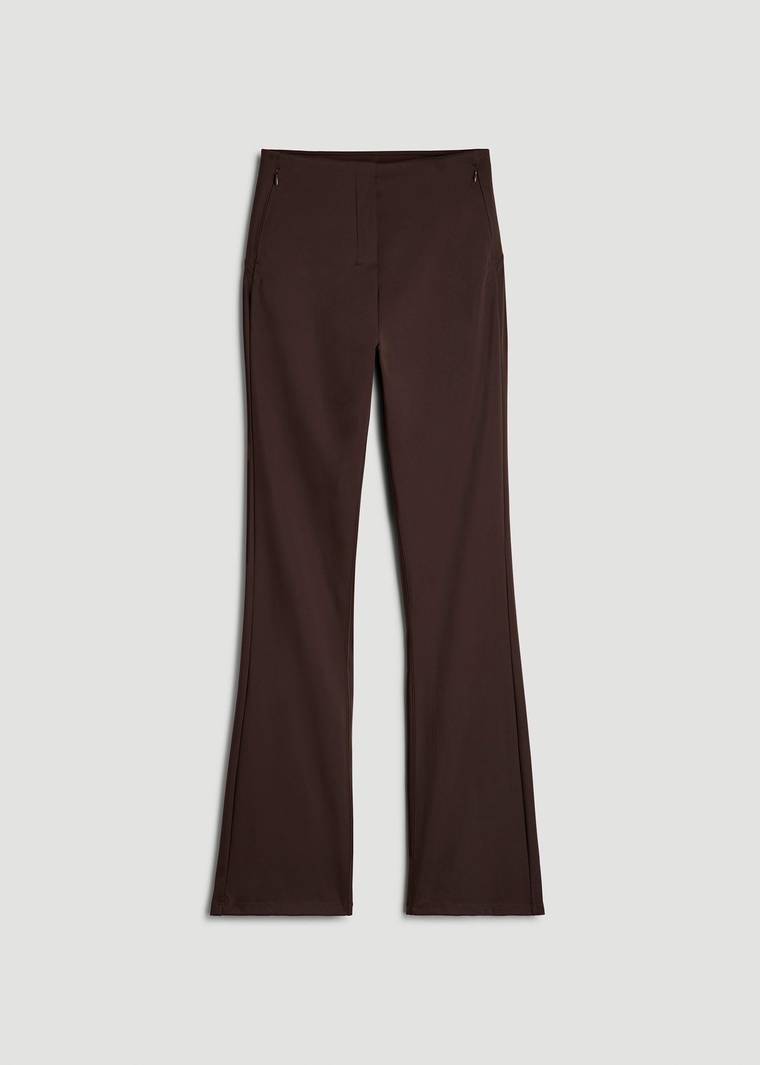 High Rise Pull On Mini Flare Pant for Tall Women in Espresso Female Product Image
