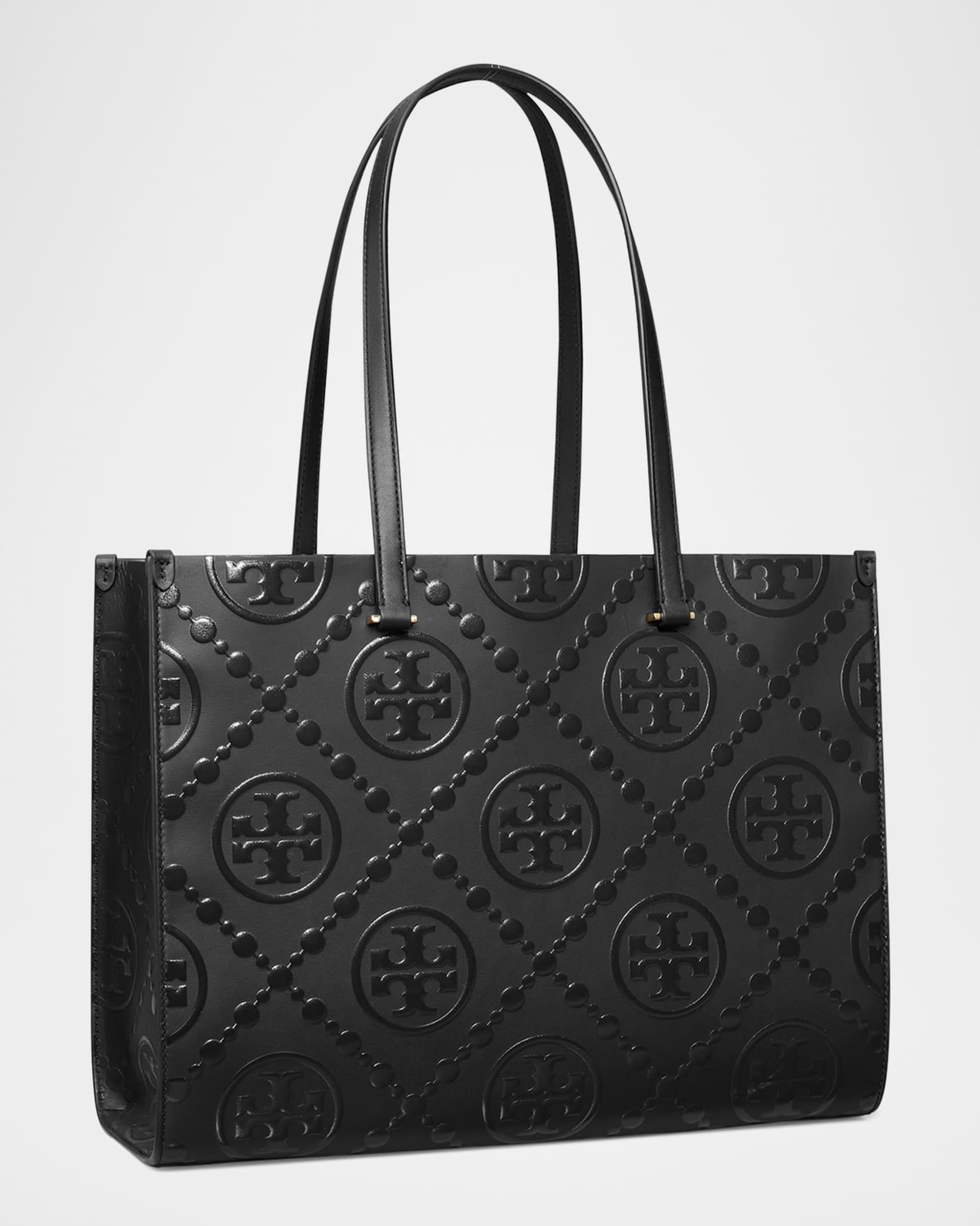 T Monogram Embossed Leather Tote Bag Product Image