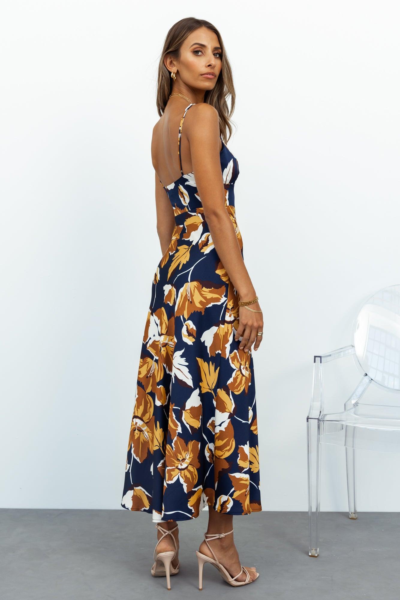 You Are My World Midi Dress Navy Product Image