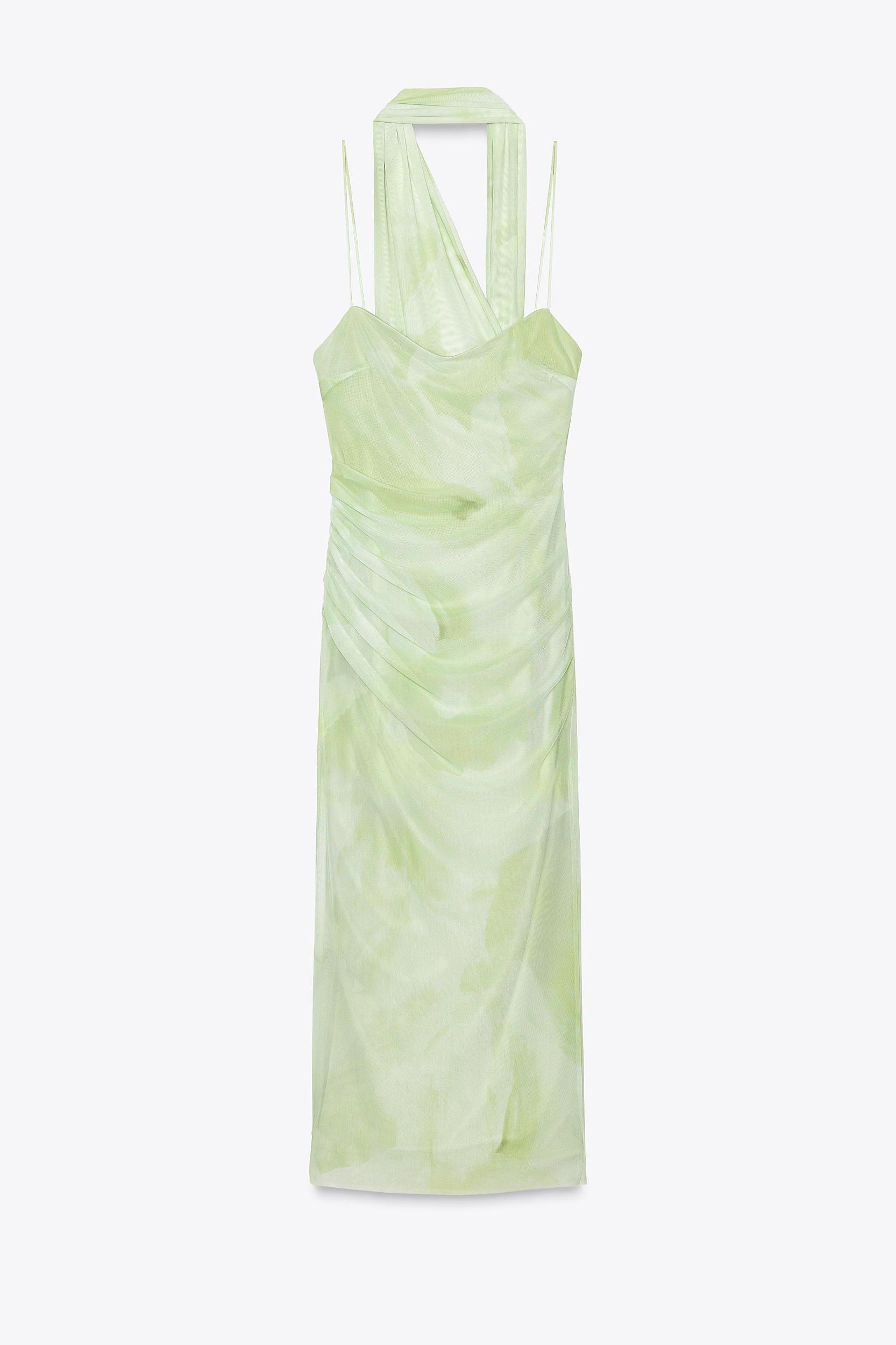 TULLE MIDI DRESS WITH SCARF Product Image