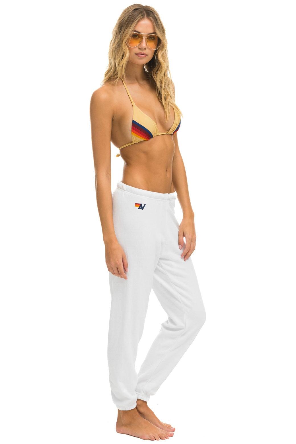 BOLT SWEATPANTS - WHITE // BLUE Female Product Image