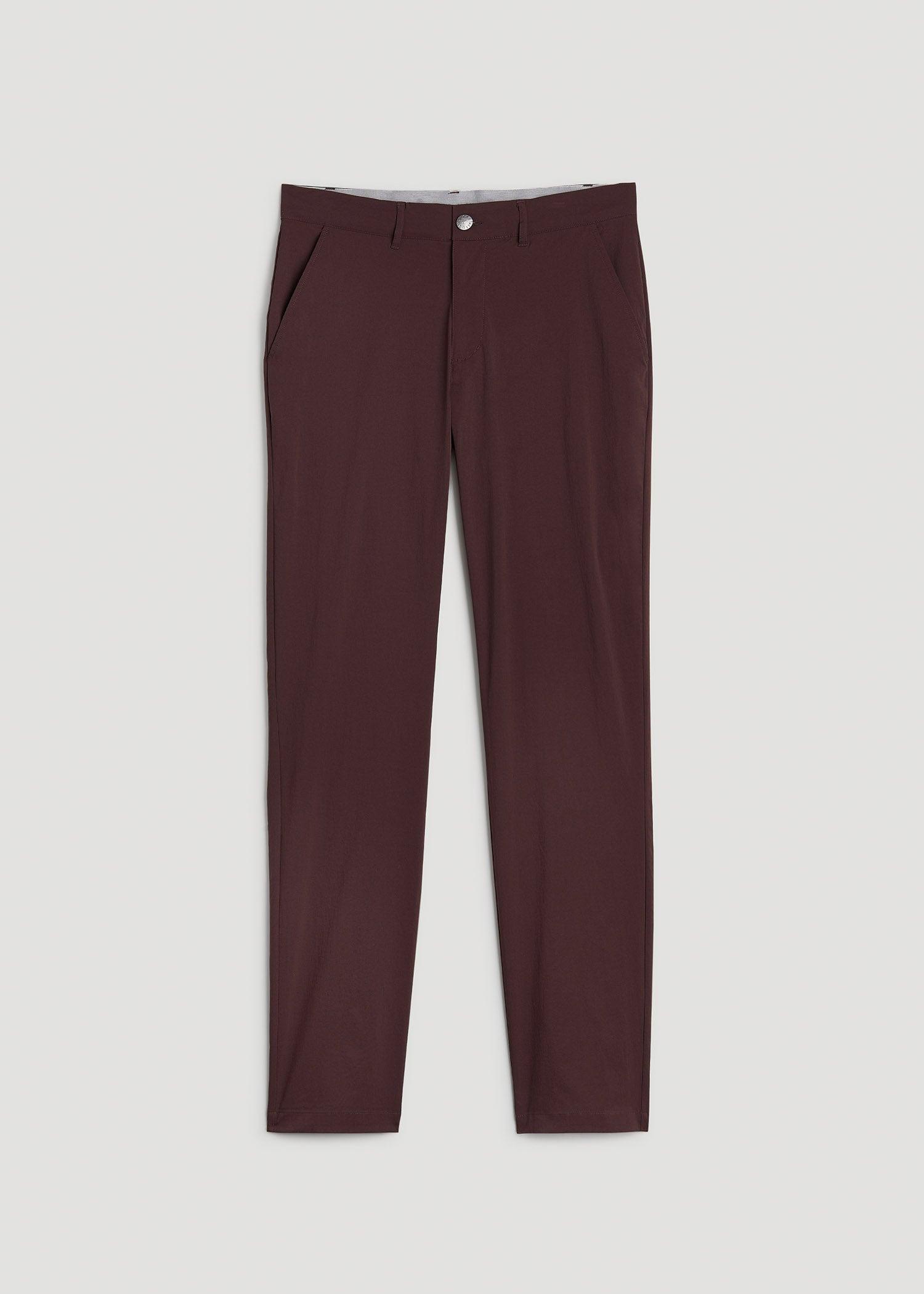 TAPERED FIT Traveler Chino Pants for Tall Men in Oxblood Male Product Image