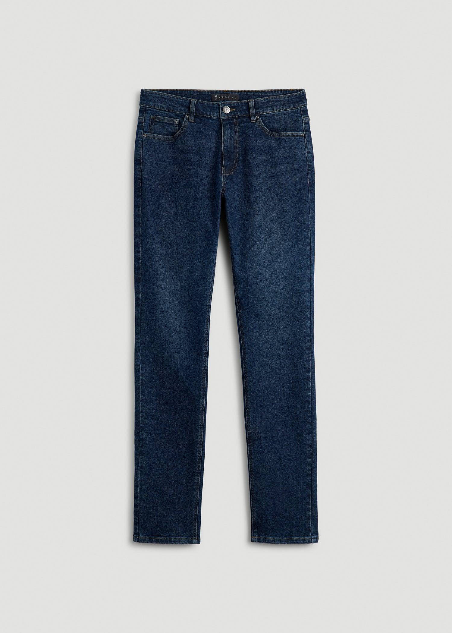 Dylan Slim Fit Jeans for Tall Men in Faded Dark Indigo Male Product Image