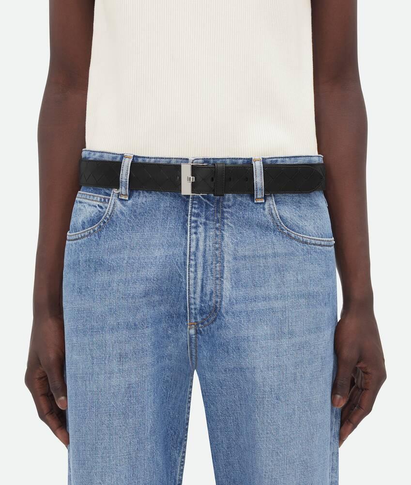 Men's Watch Buckle Belt in Black Product Image