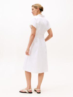 Belted Linen-Cotton Blend Shirtdress Product Image