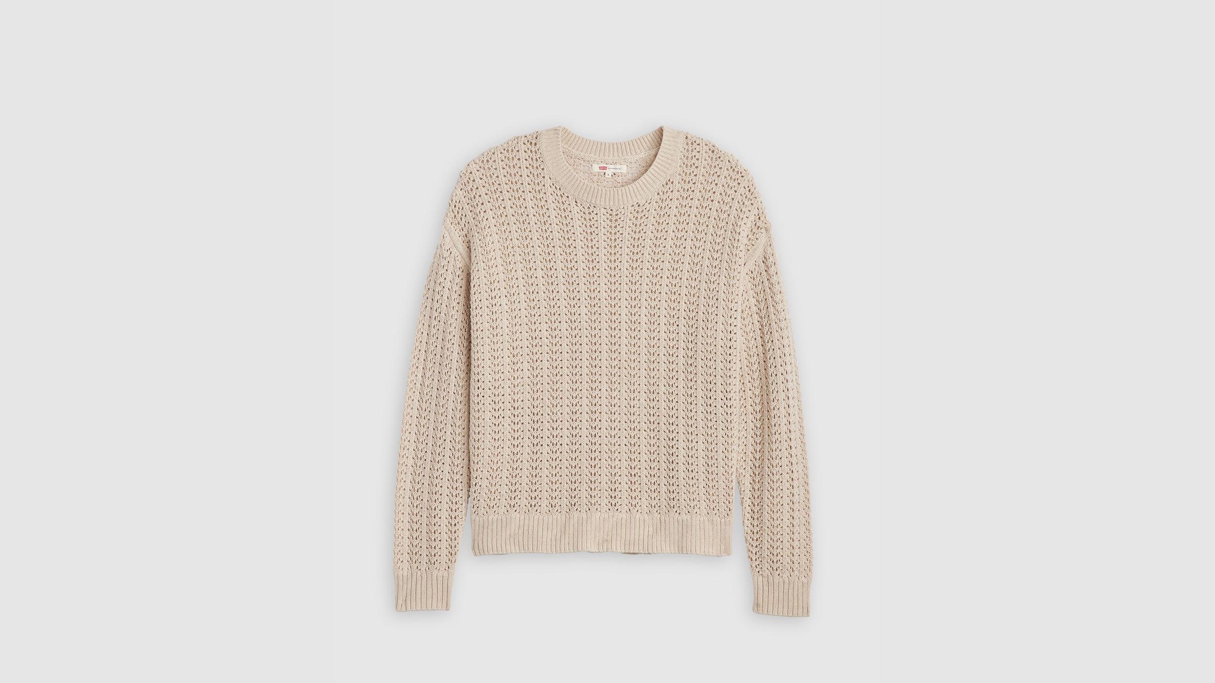 Sunrise Cotton Linen Crochet Sweater Product Image